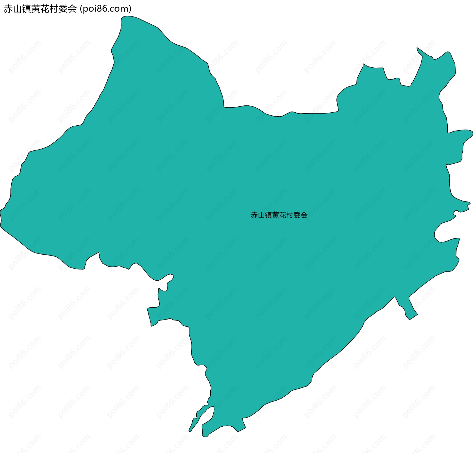 赤山镇黄花村委会边界地图