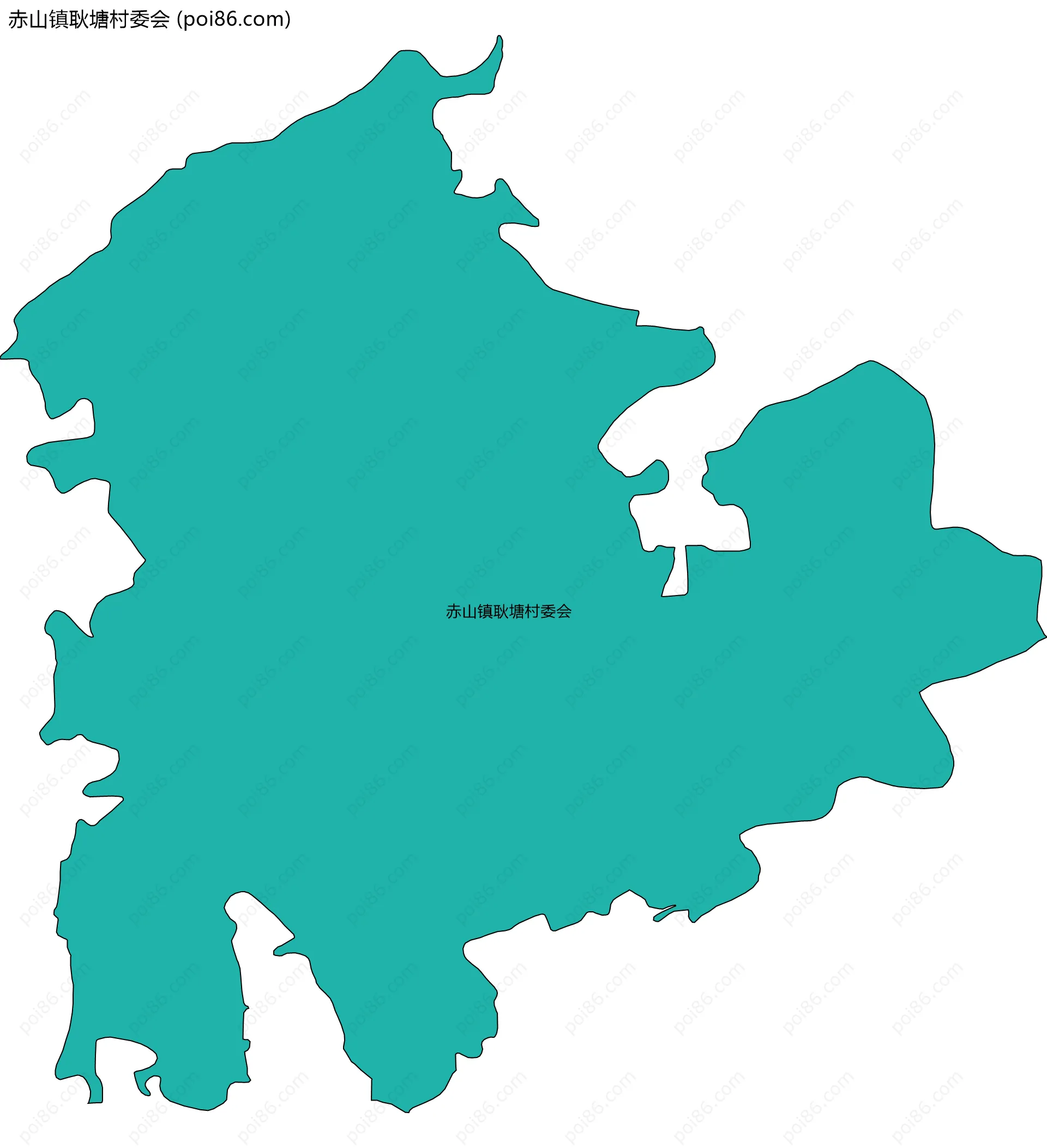 赤山镇耿塘村委会边界地图