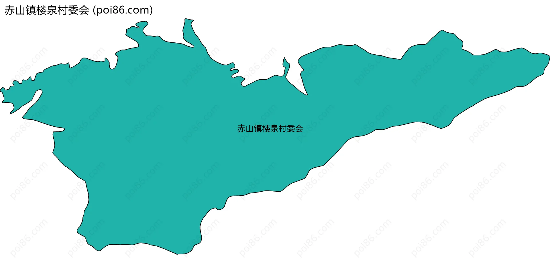 赤山镇楼泉村委会边界地图
