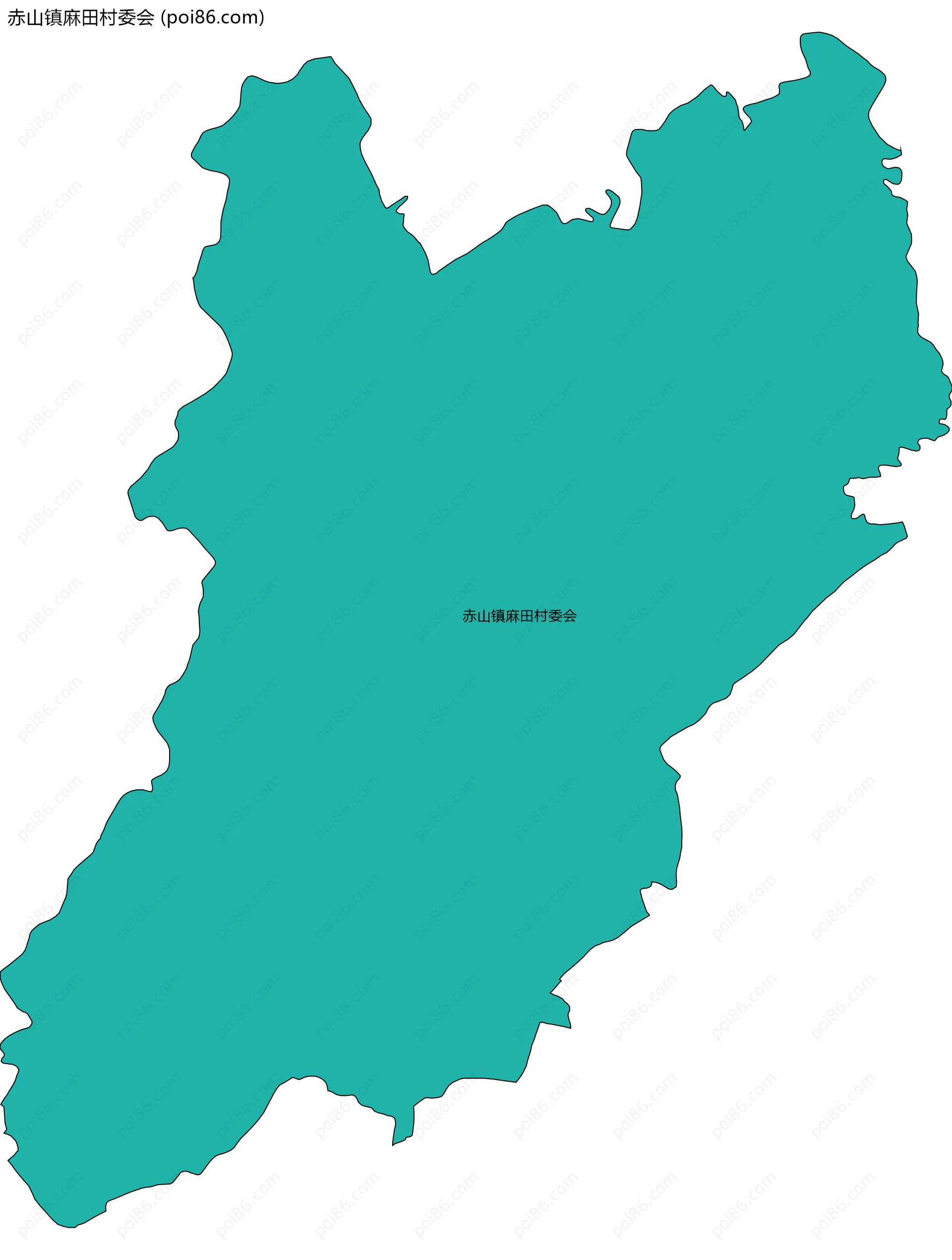 赤山镇麻田村委会边界地图
