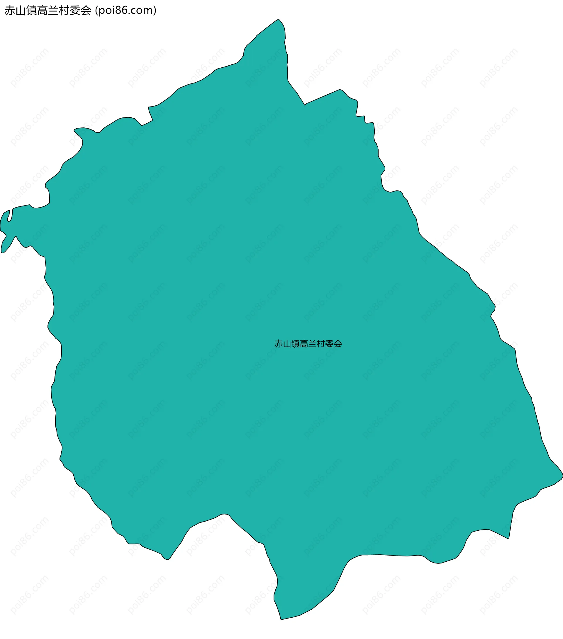 赤山镇高兰村委会边界地图