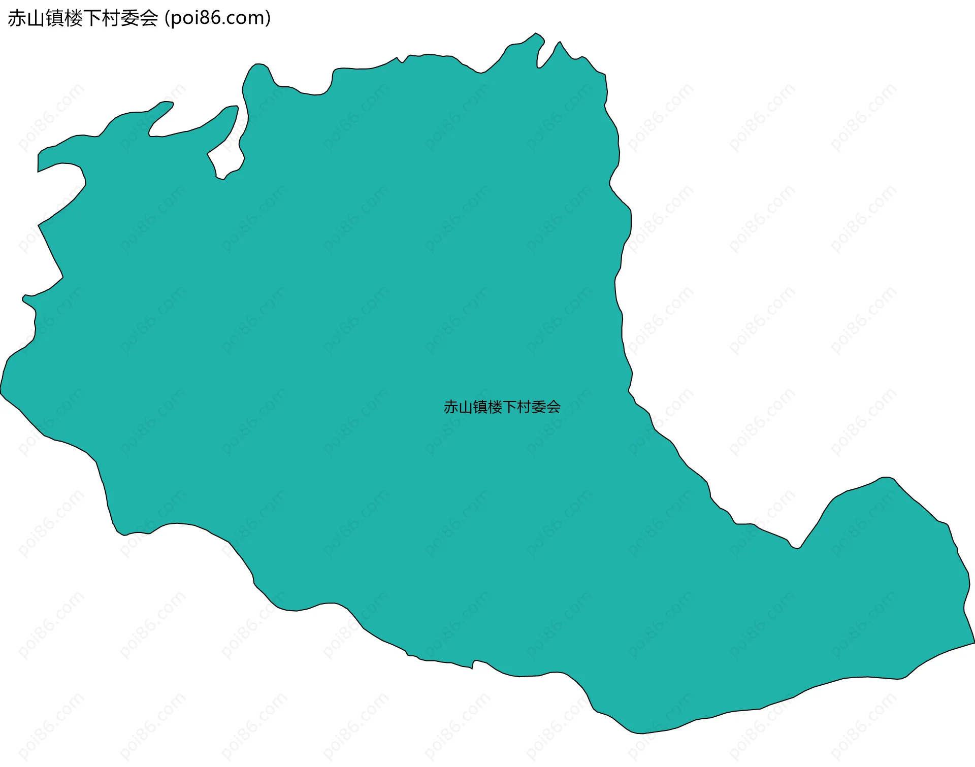 赤山镇楼下村委会边界地图