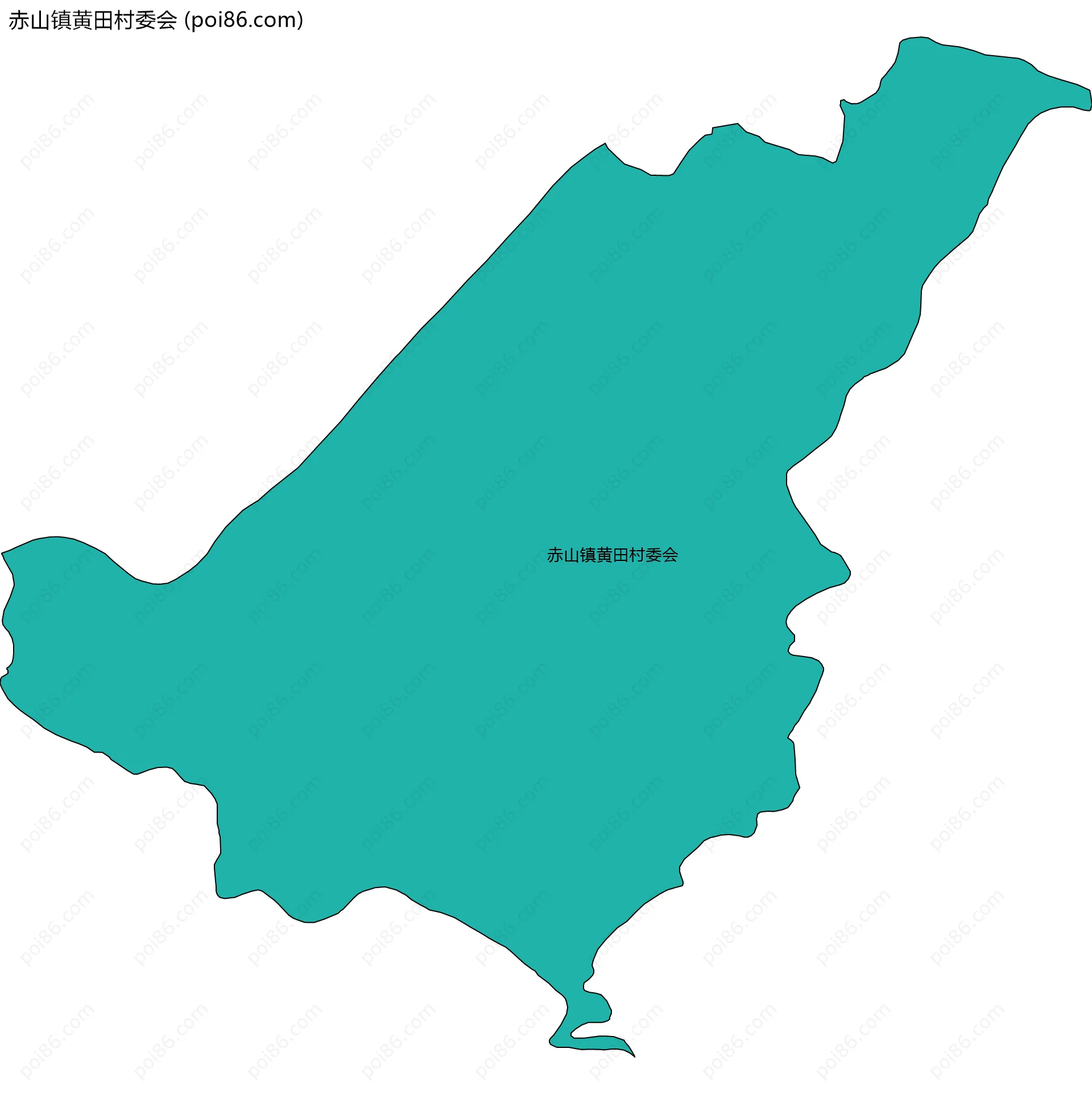 赤山镇黄田村委会边界地图