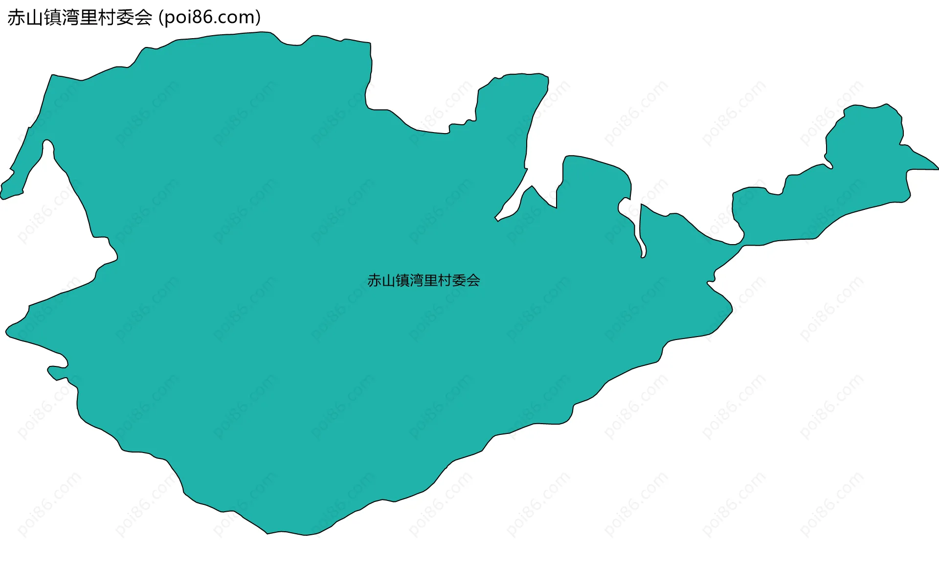 赤山镇湾里村委会边界地图