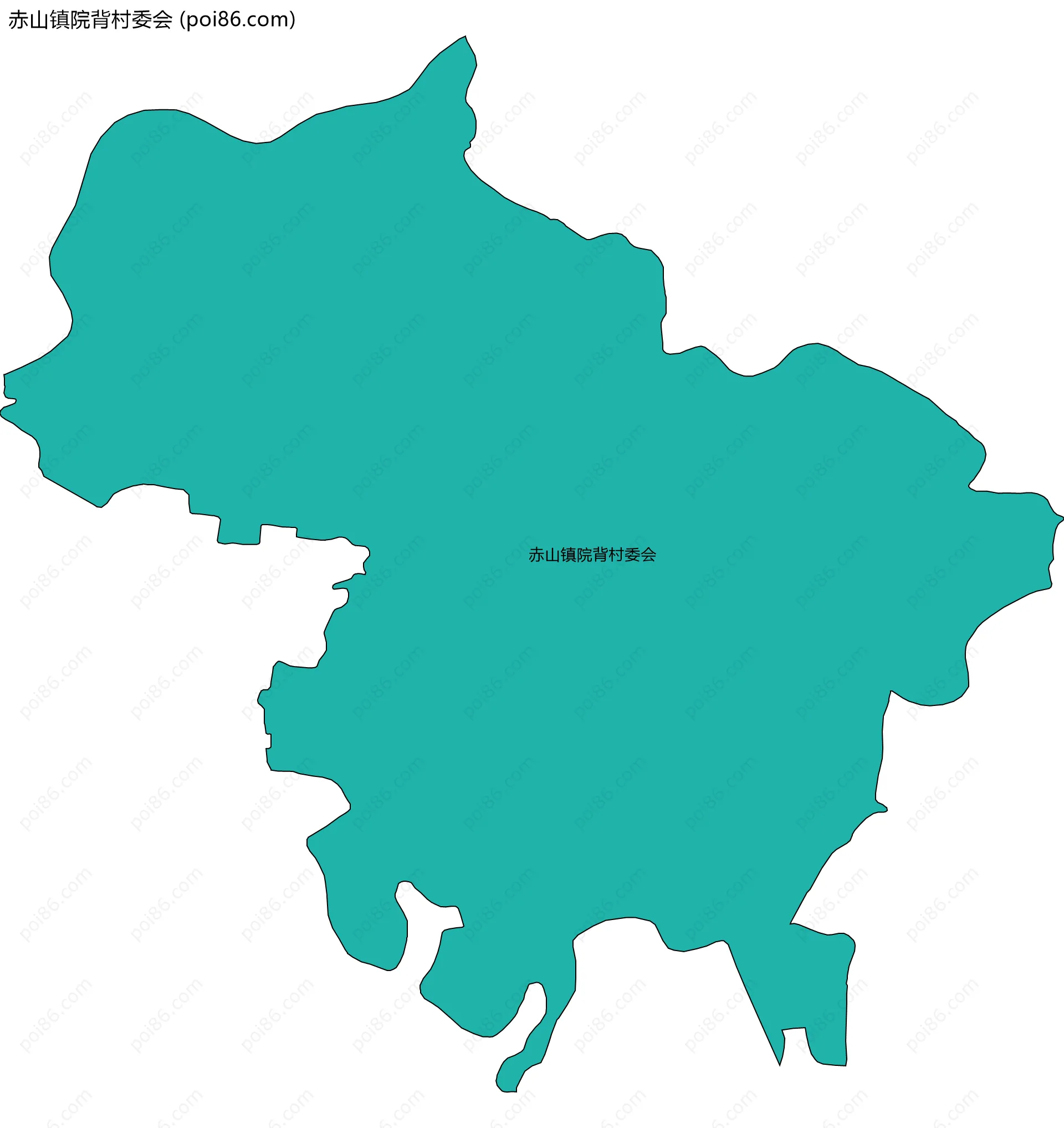 赤山镇院背村委会边界地图