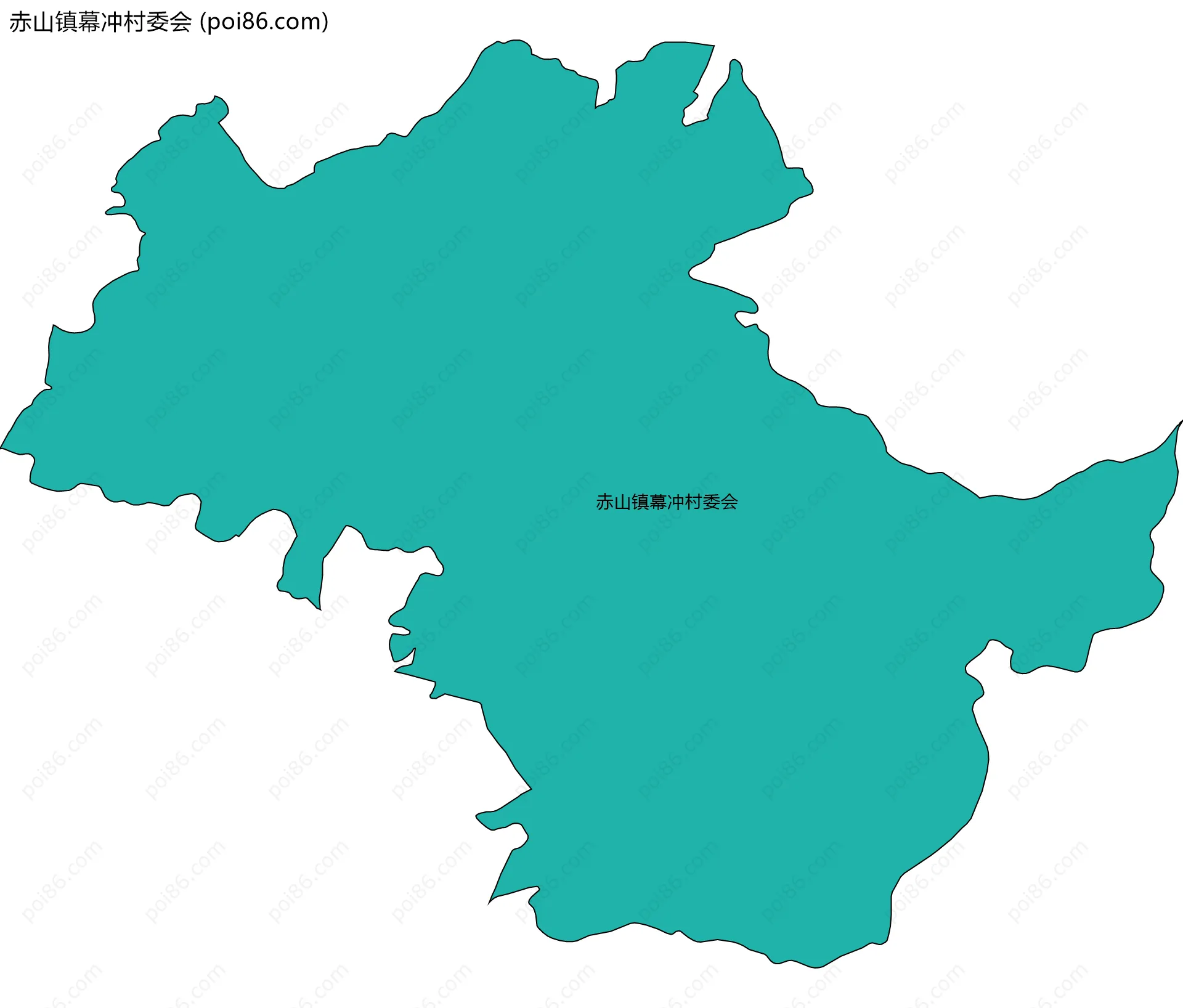 赤山镇幕冲村委会边界地图