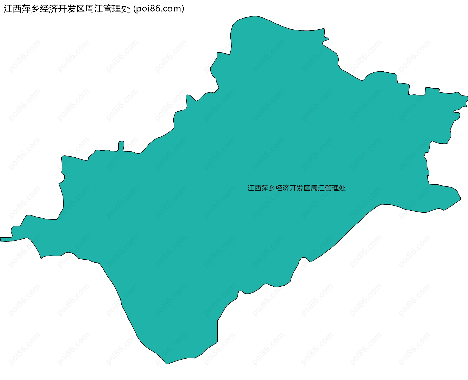 江西萍乡经济开发区周江管理处边界地图