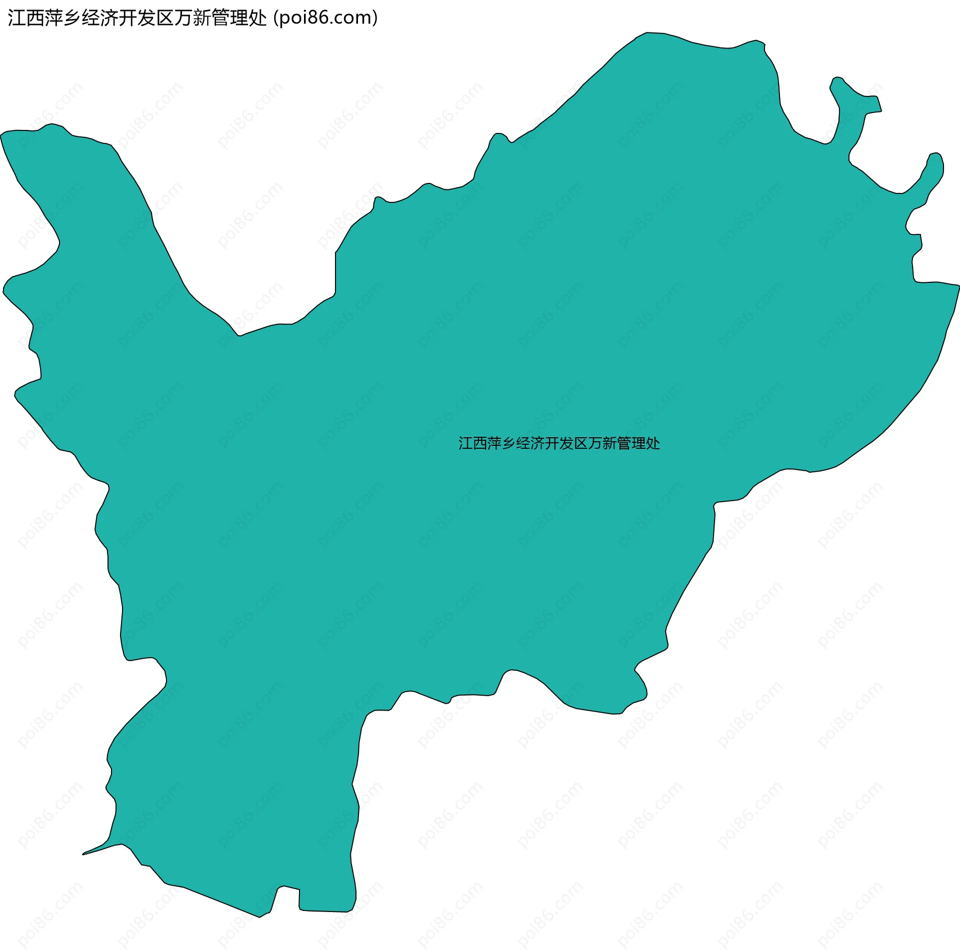 江西萍乡经济开发区万新管理处边界地图