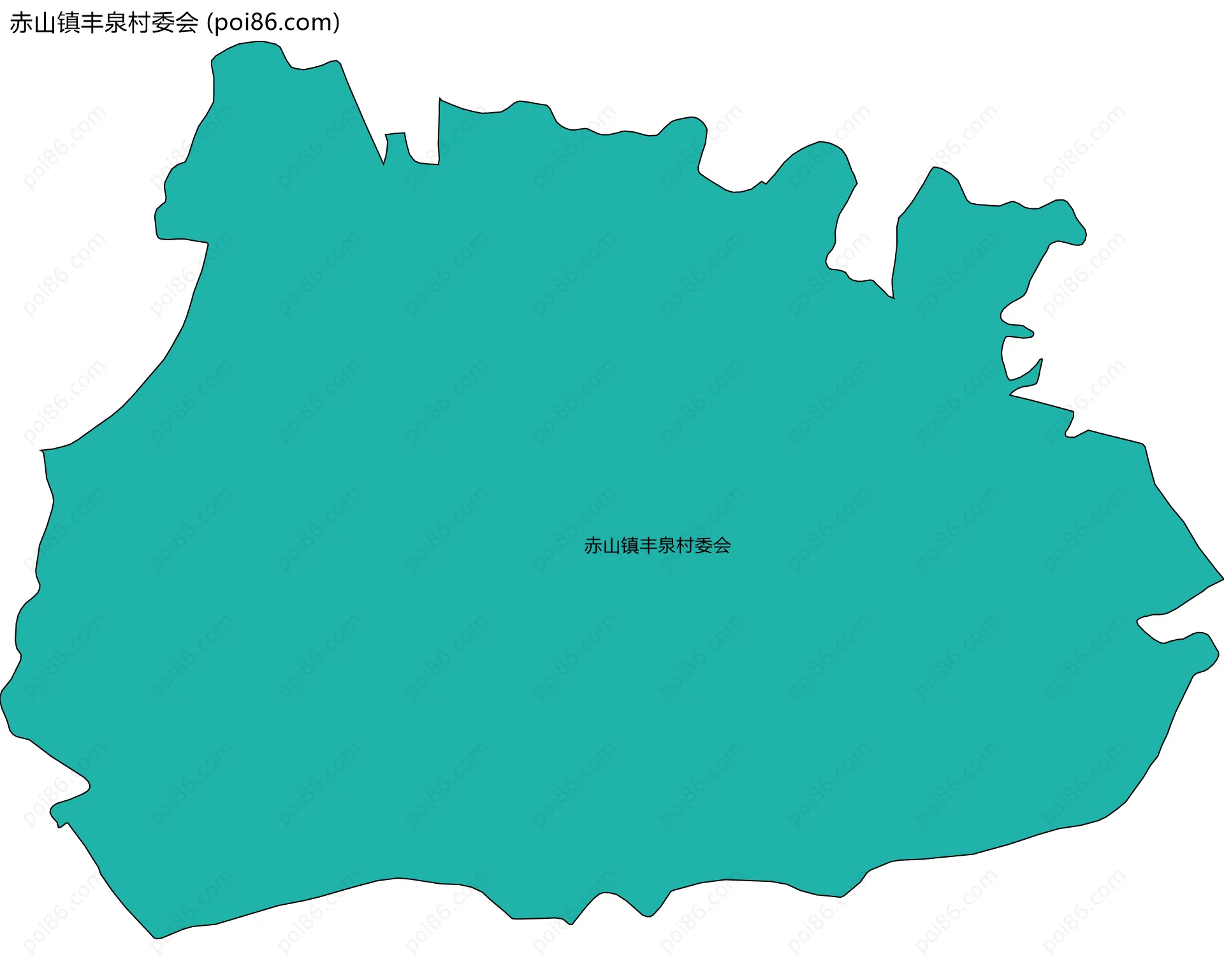 赤山镇丰泉村委会边界地图