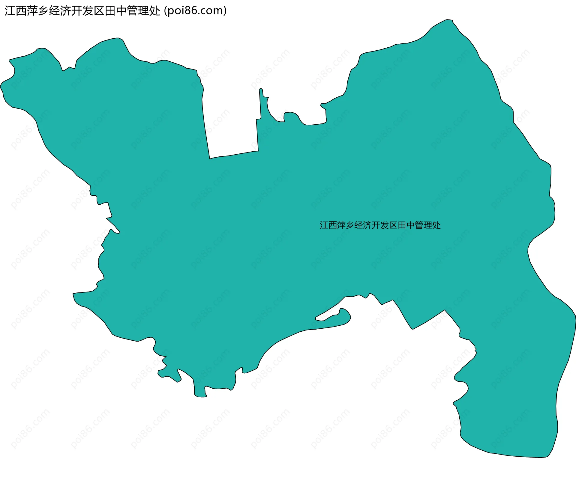 江西萍乡经济开发区田中管理处边界地图