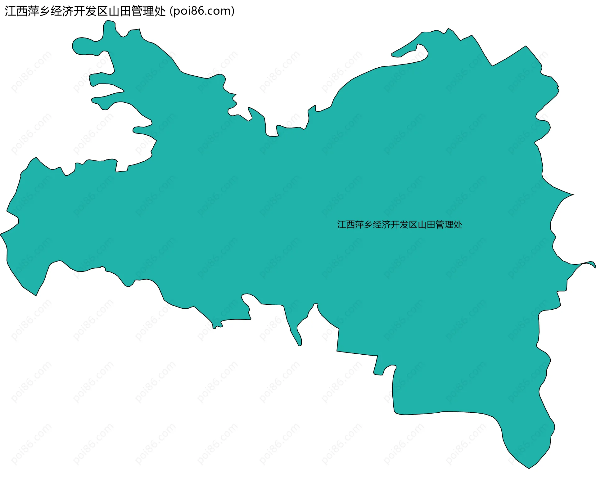 江西萍乡经济开发区山田管理处边界地图