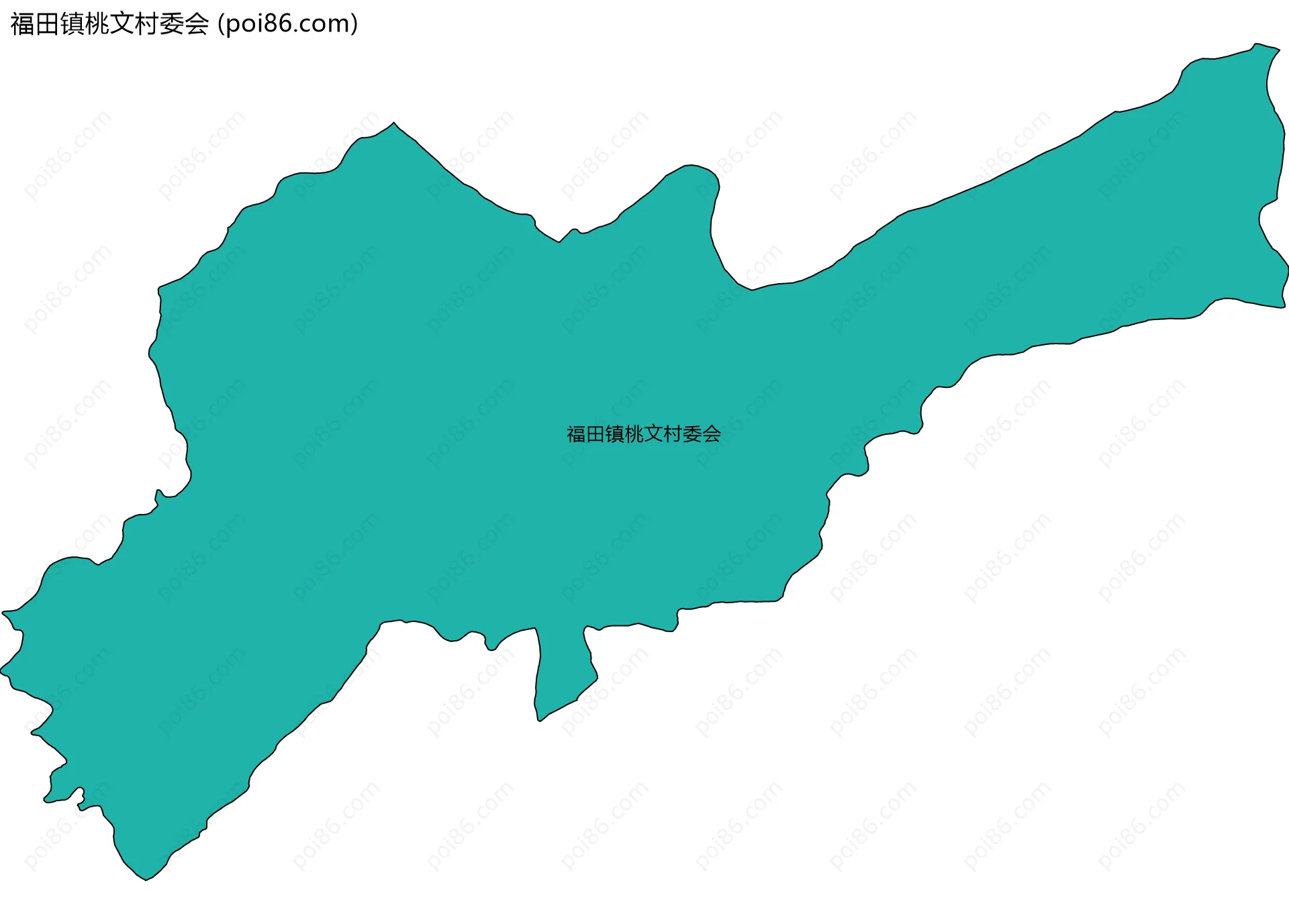 福田镇桃文村委会边界地图