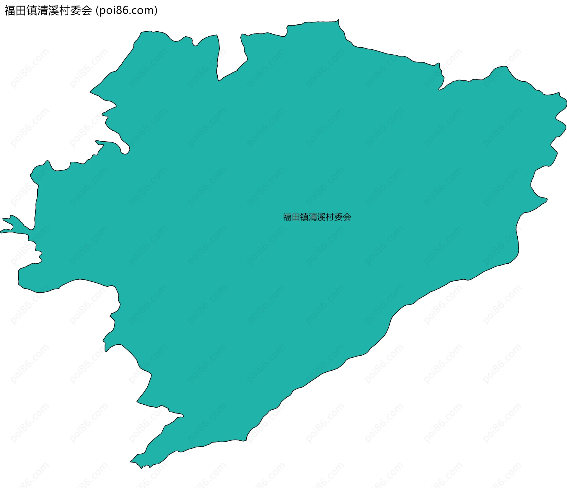 福田镇清溪村委会边界地图