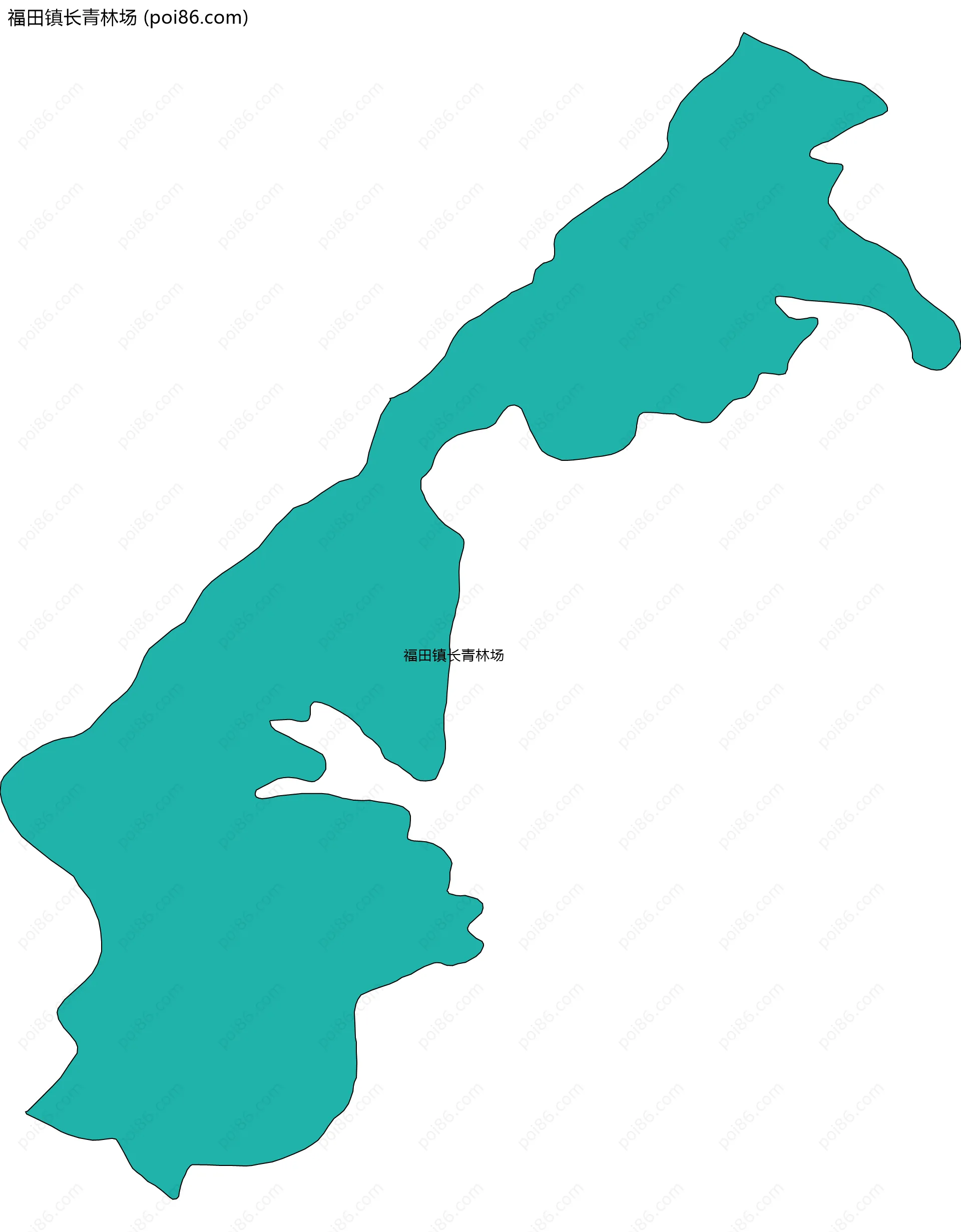 福田镇长青林场边界地图