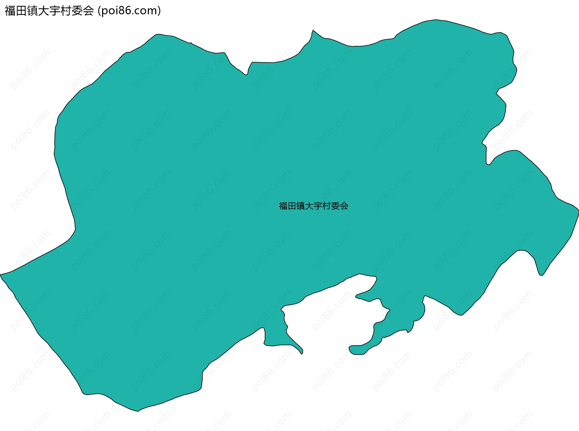 福田镇大宇村委会边界地图