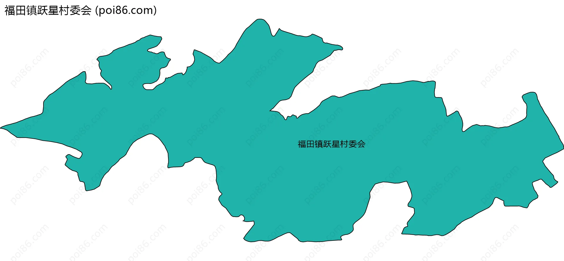 福田镇跃星村委会边界地图