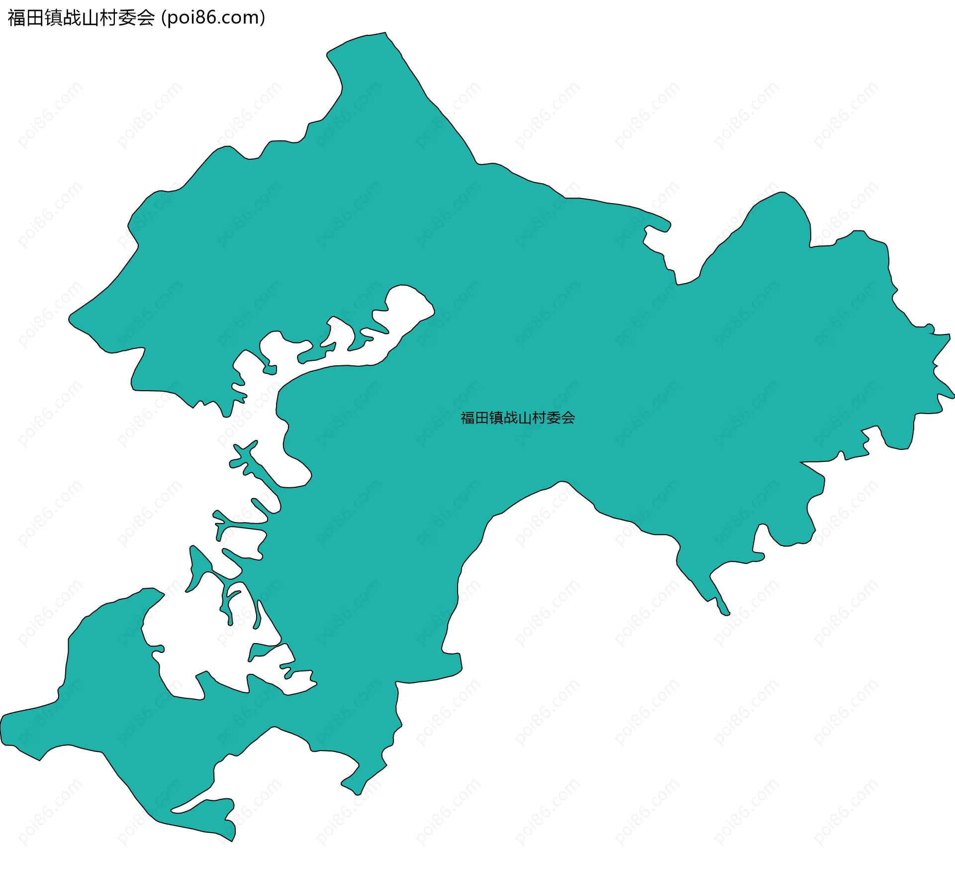 福田镇战山村委会边界地图