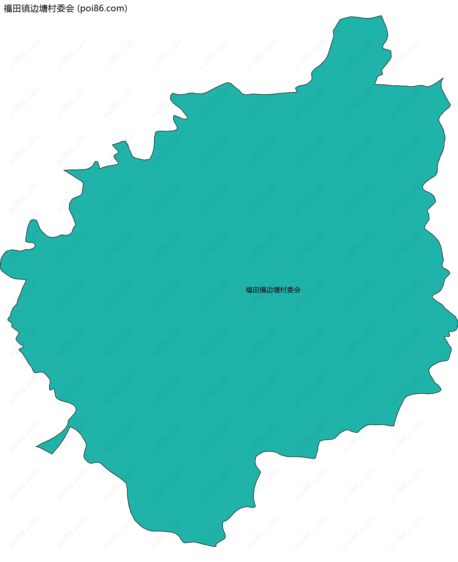 福田镇边塘村委会边界地图