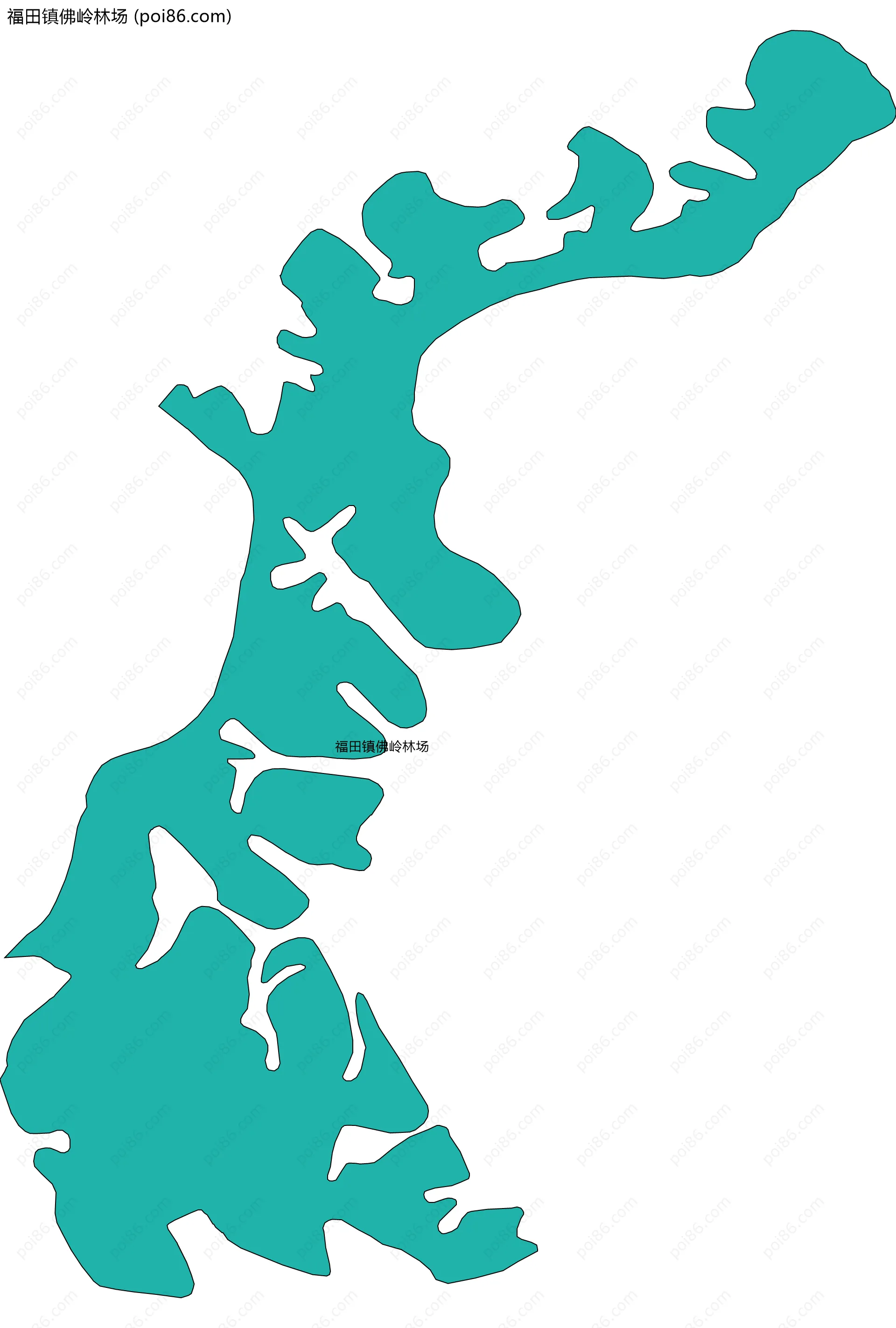 福田镇佛岭林场边界地图
