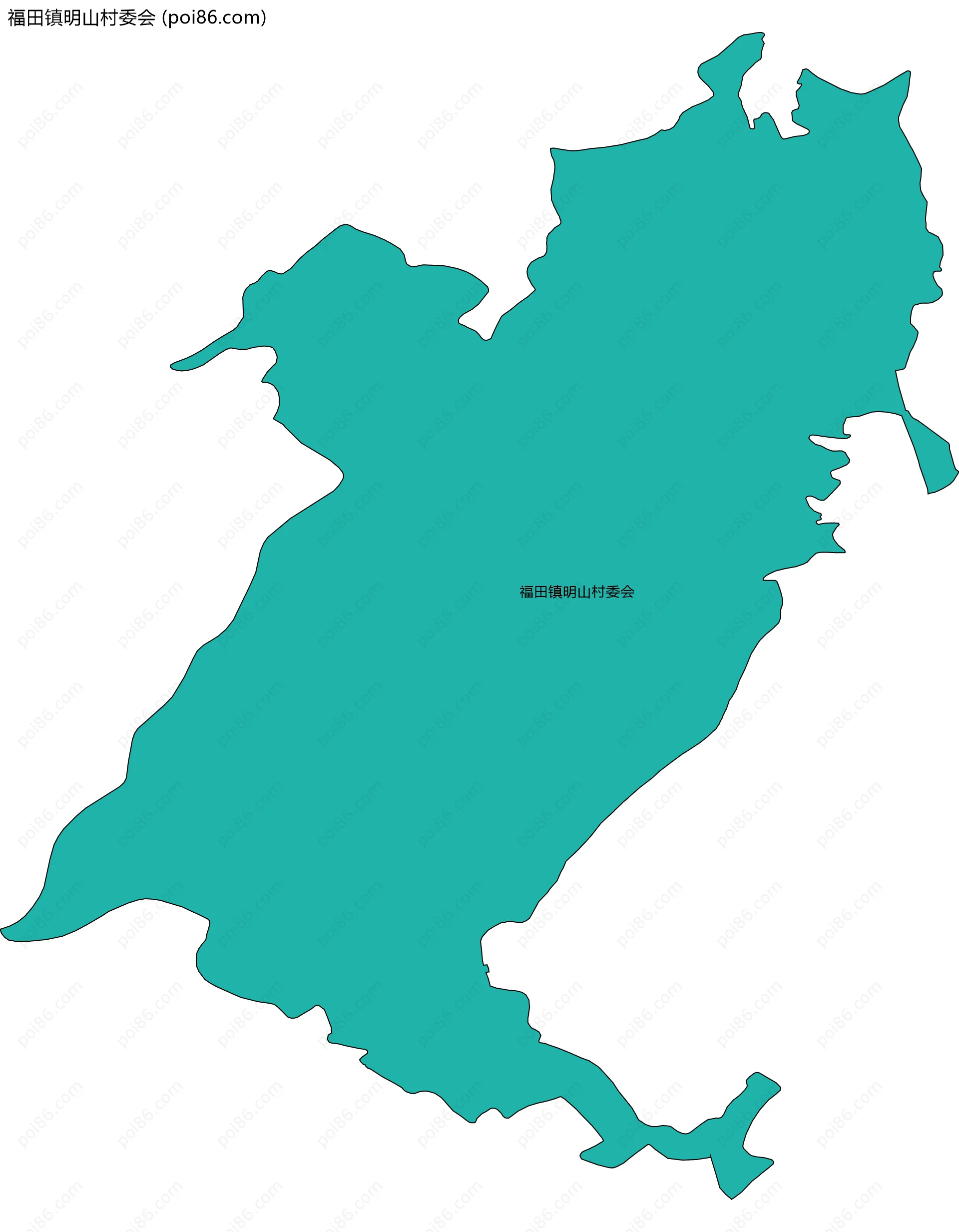 福田镇明山村委会边界地图