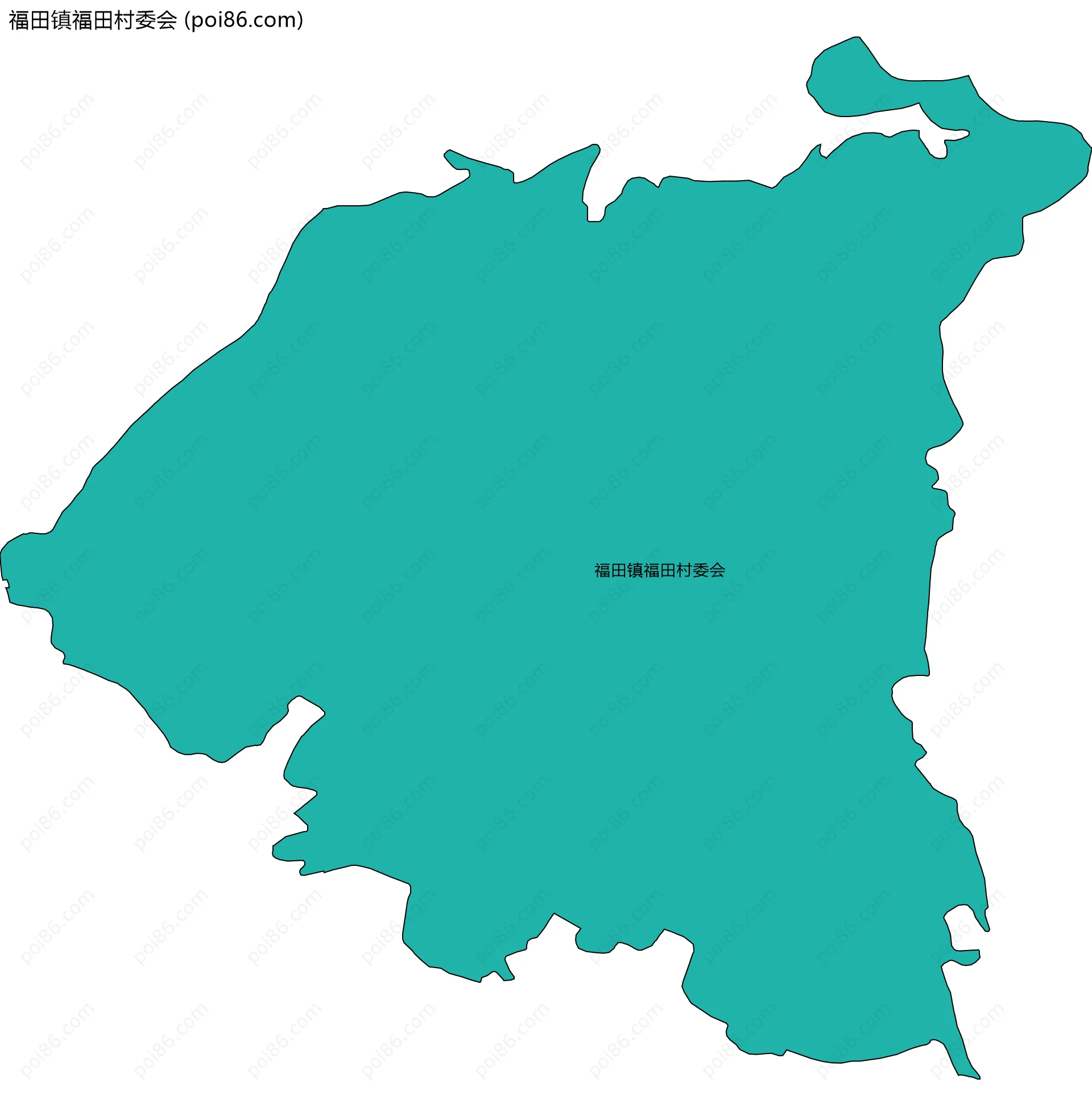 福田镇福田村委会边界地图