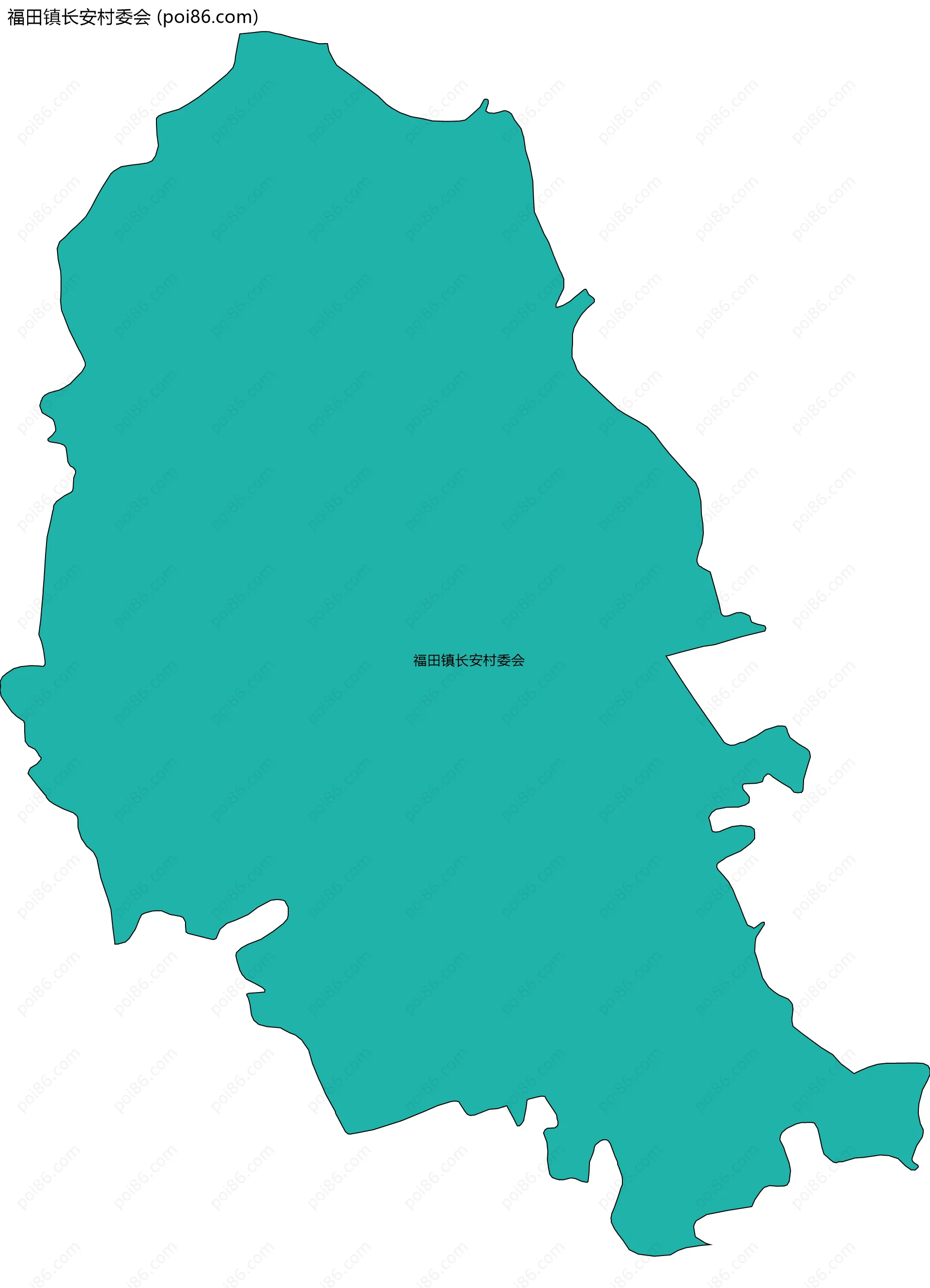 福田镇长安村委会边界地图