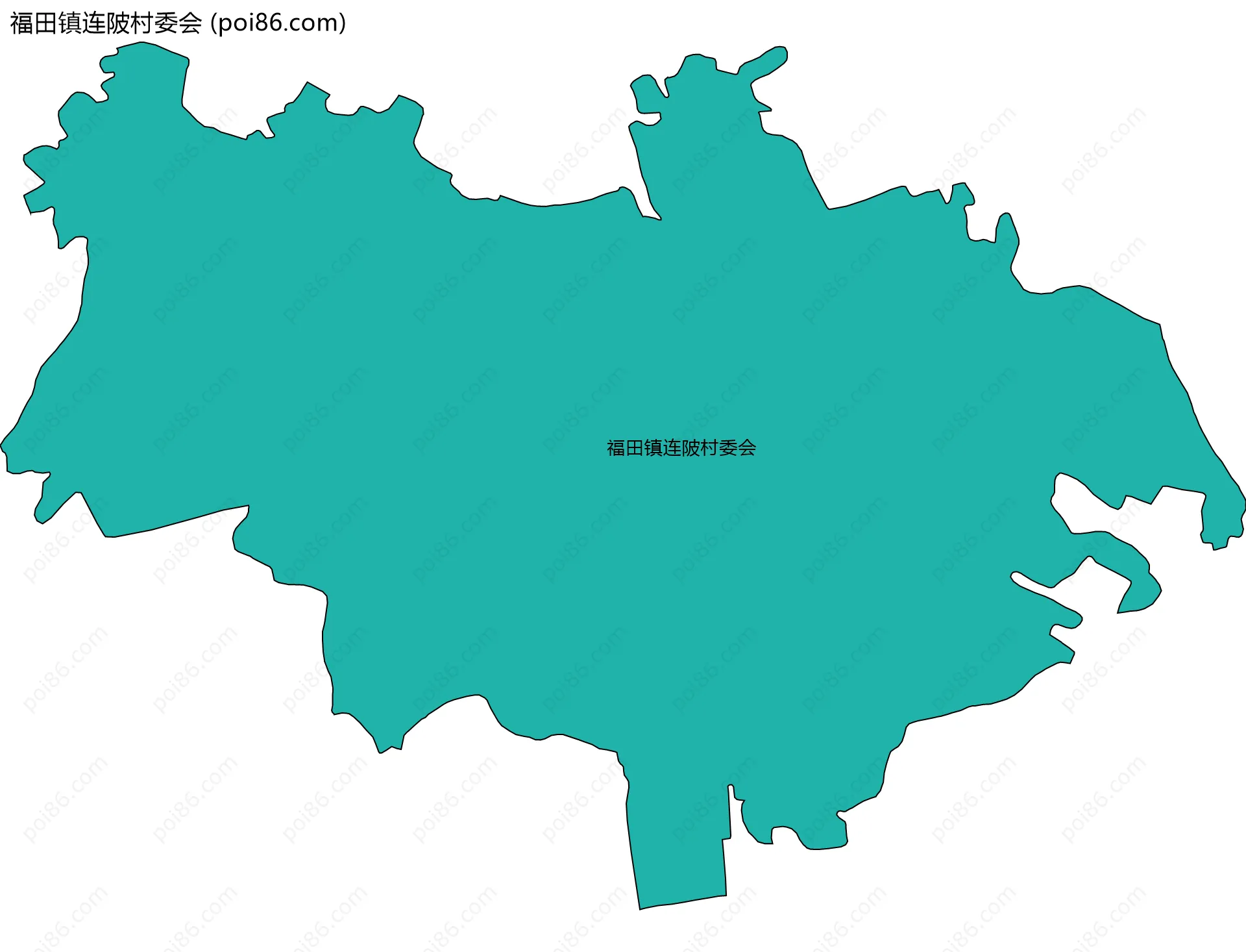 福田镇连陂村委会边界地图