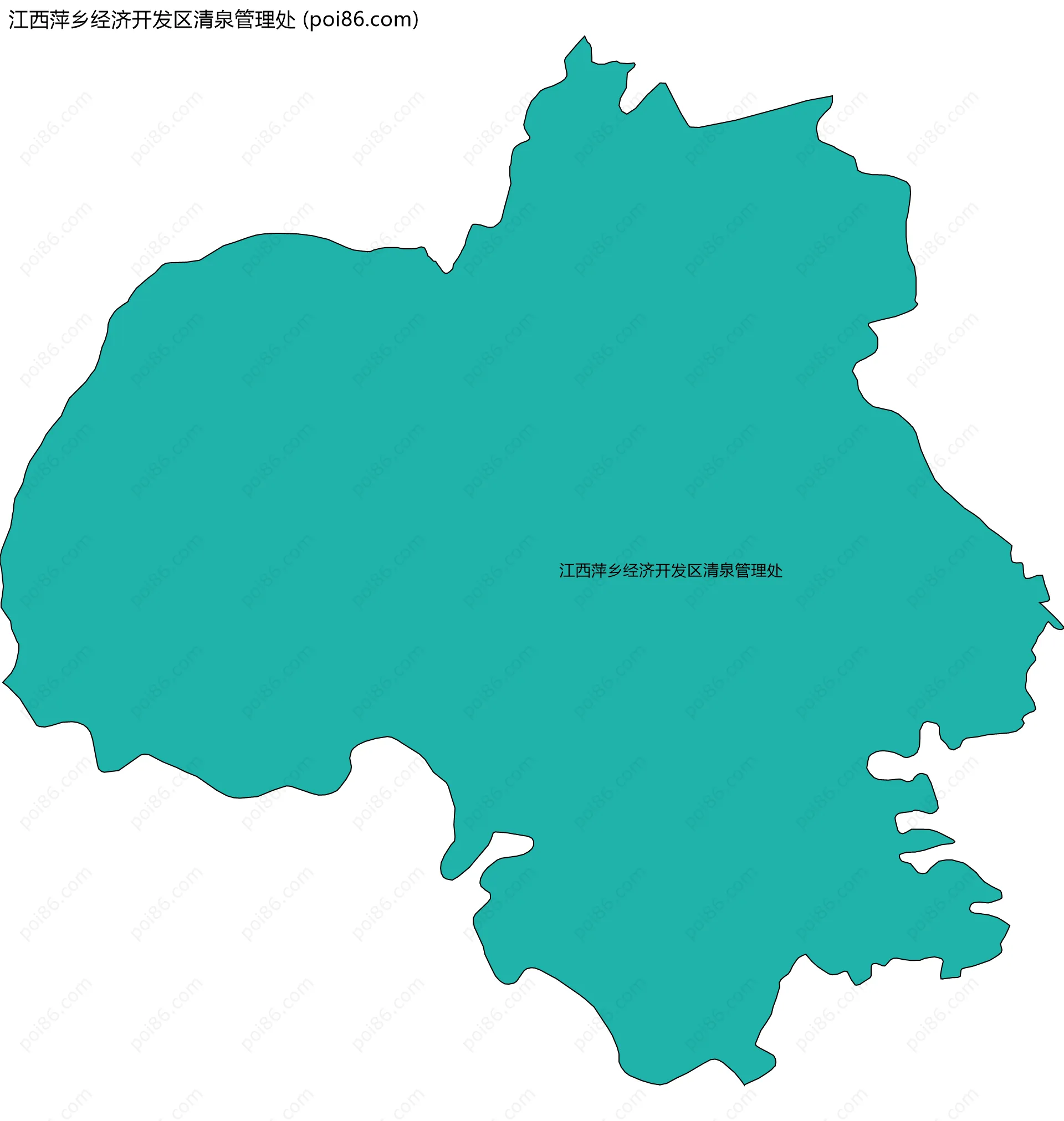 江西萍乡经济开发区清泉管理处边界地图