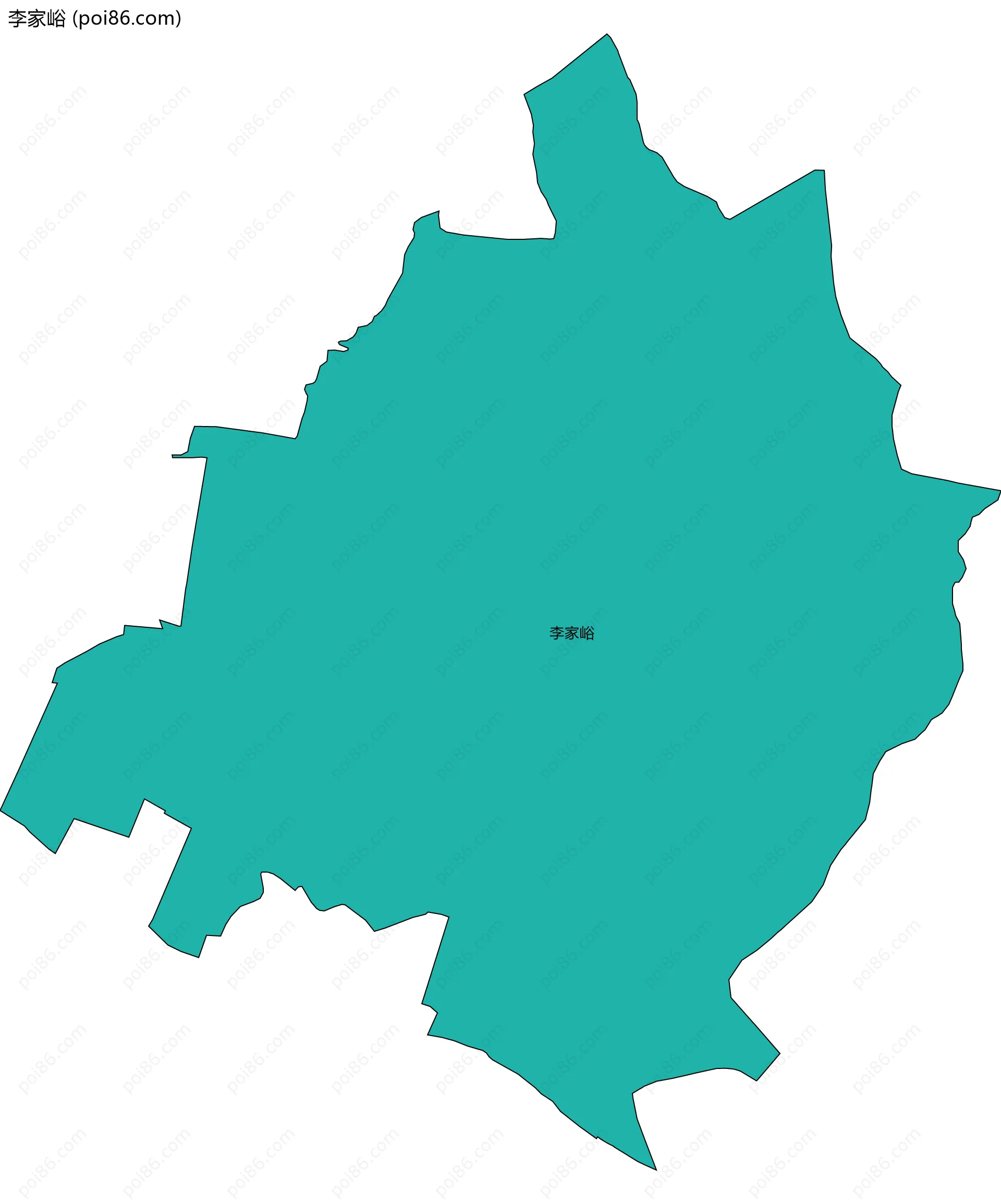 李家峪边界地图