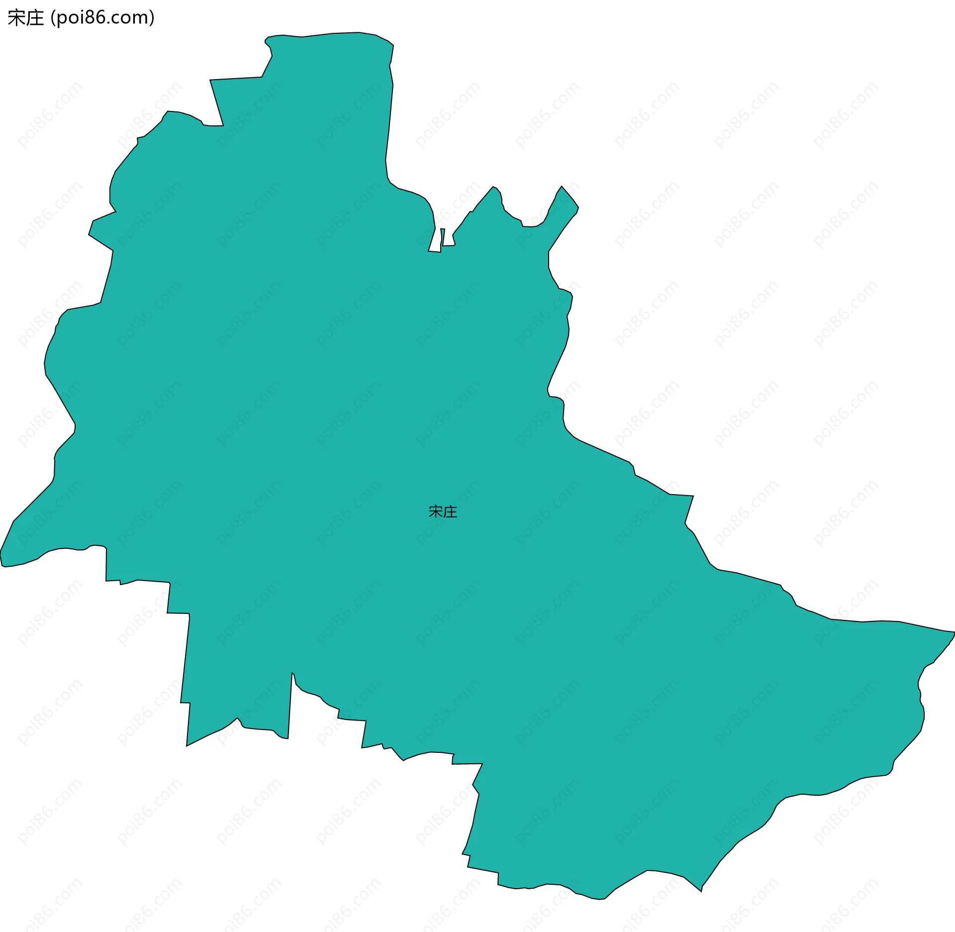 宋庄边界地图