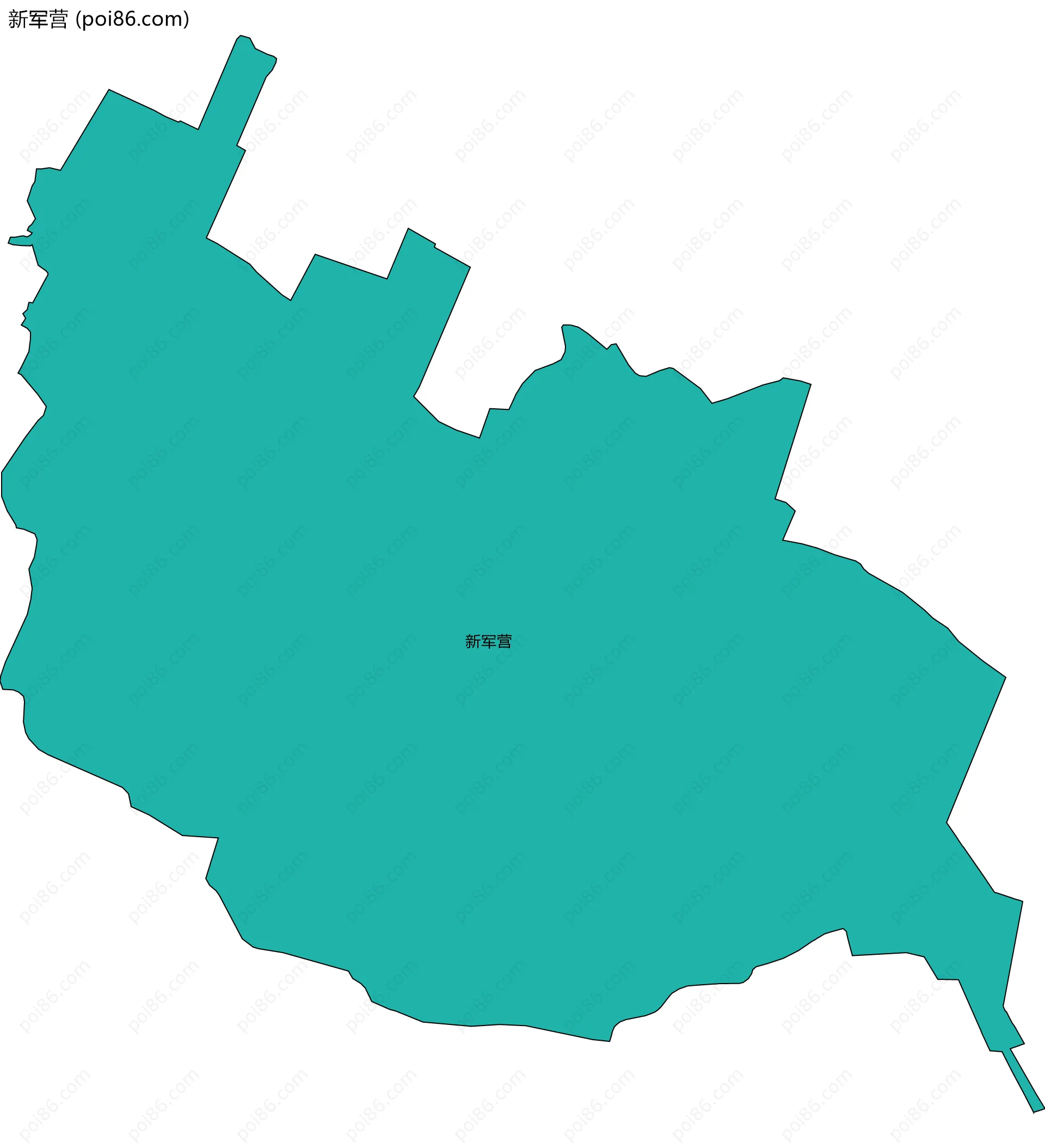 新军营边界地图