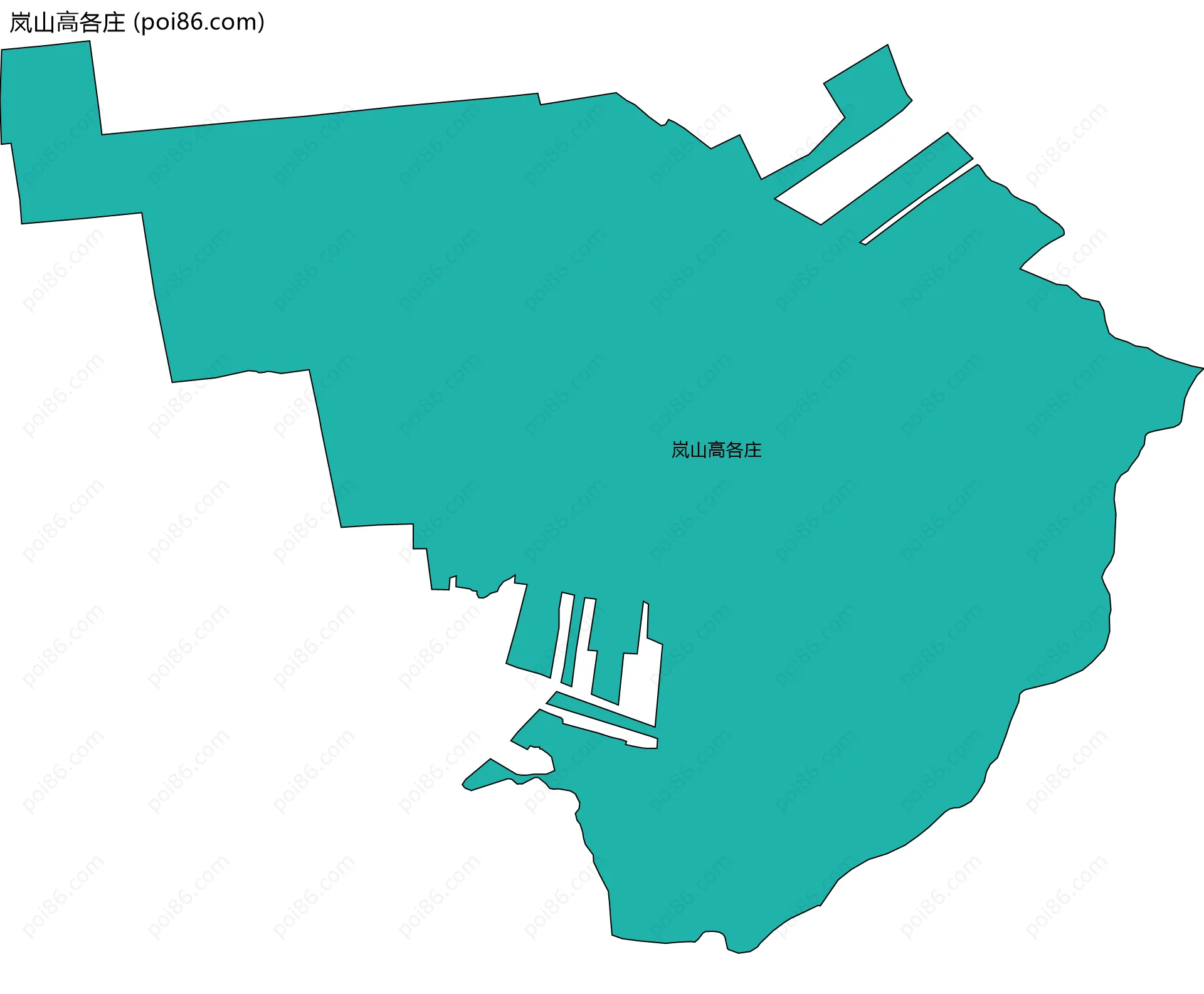岚山高各庄边界地图