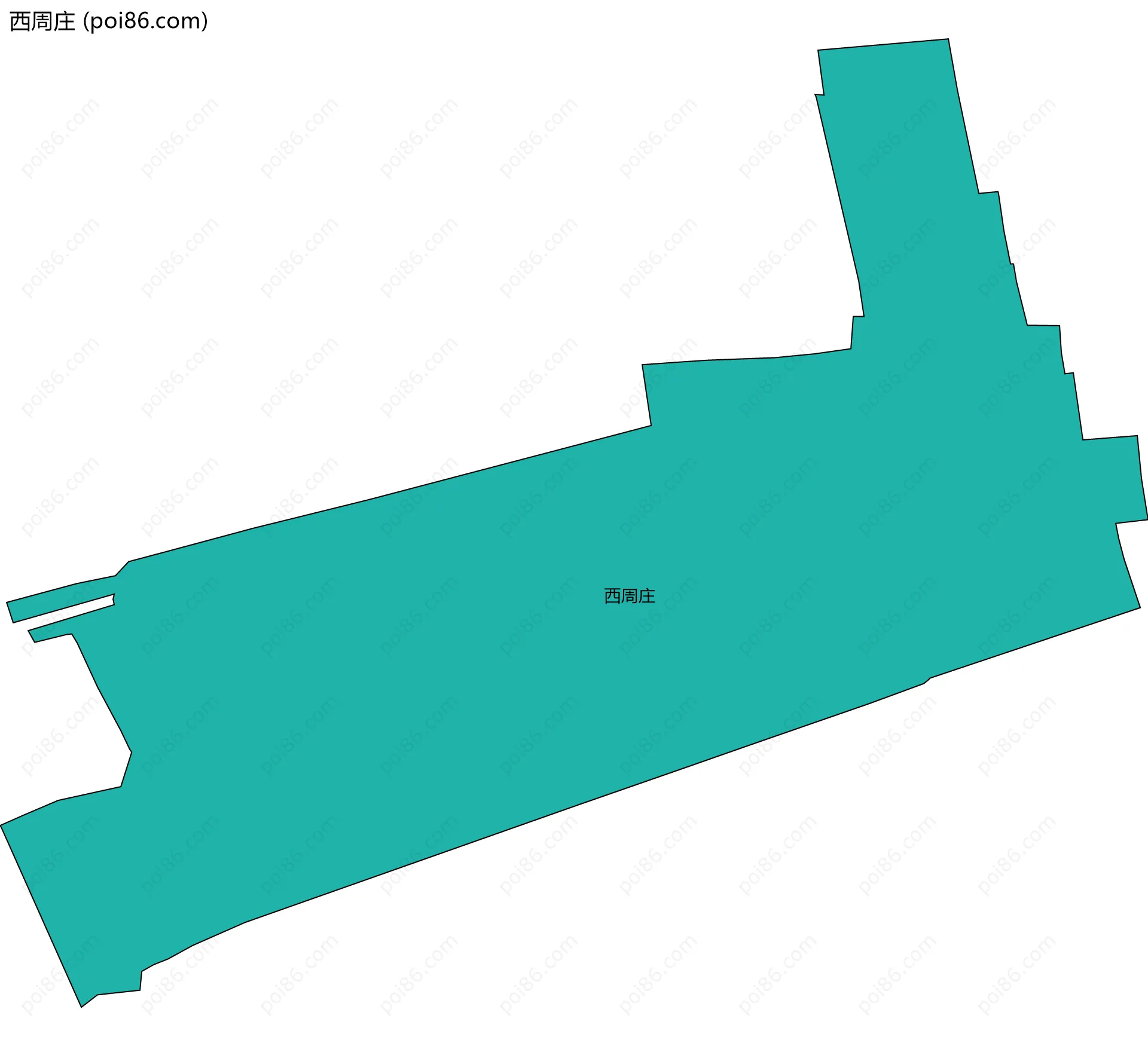 西周庄边界地图