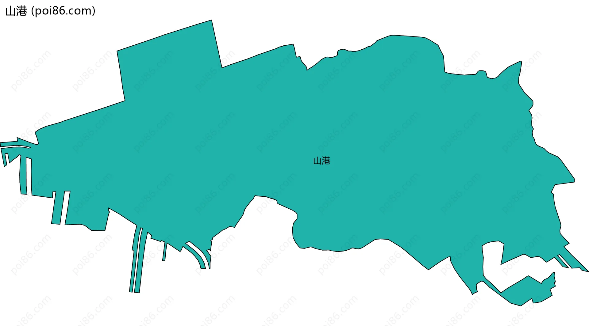 山港边界地图