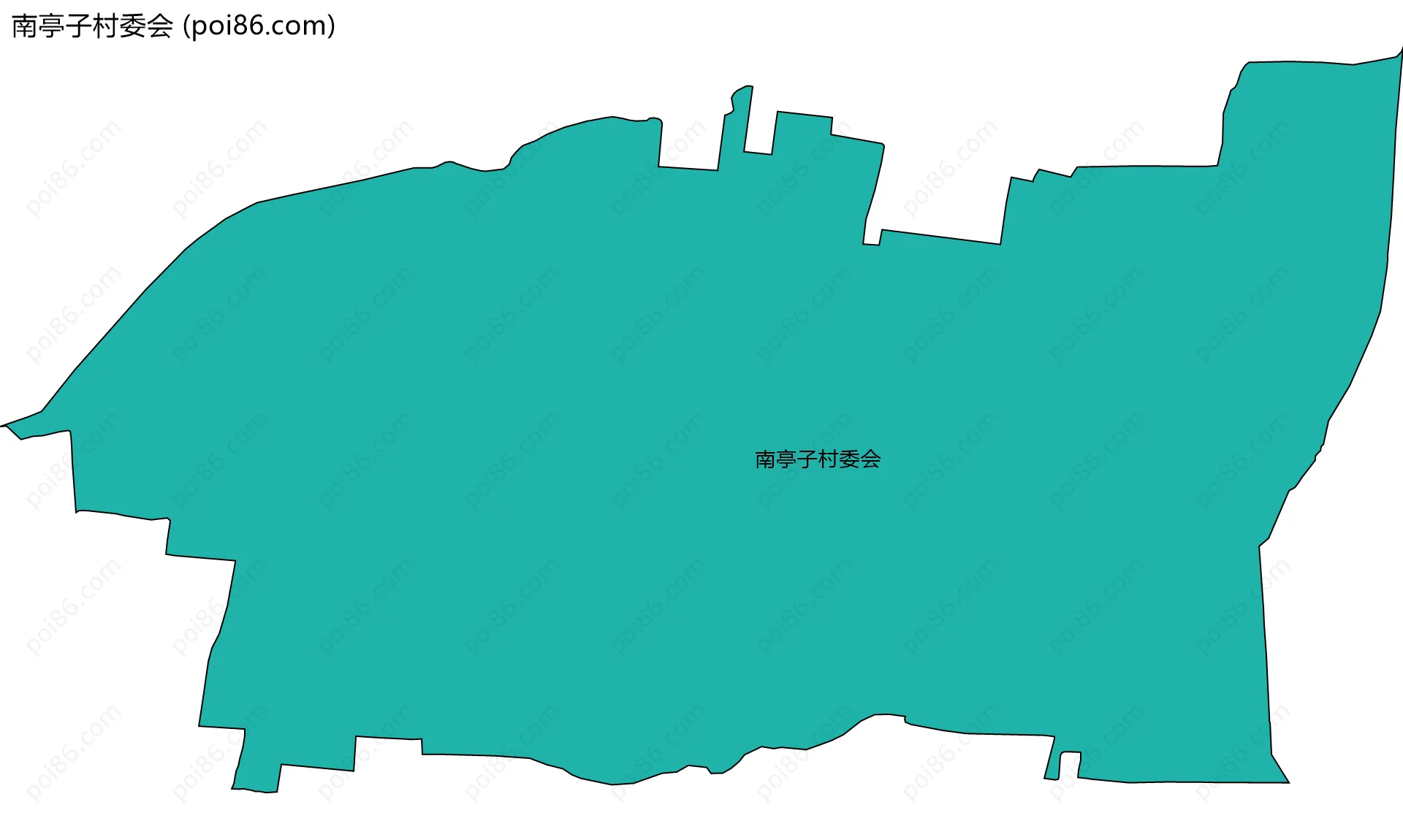 南亭子村委会边界地图