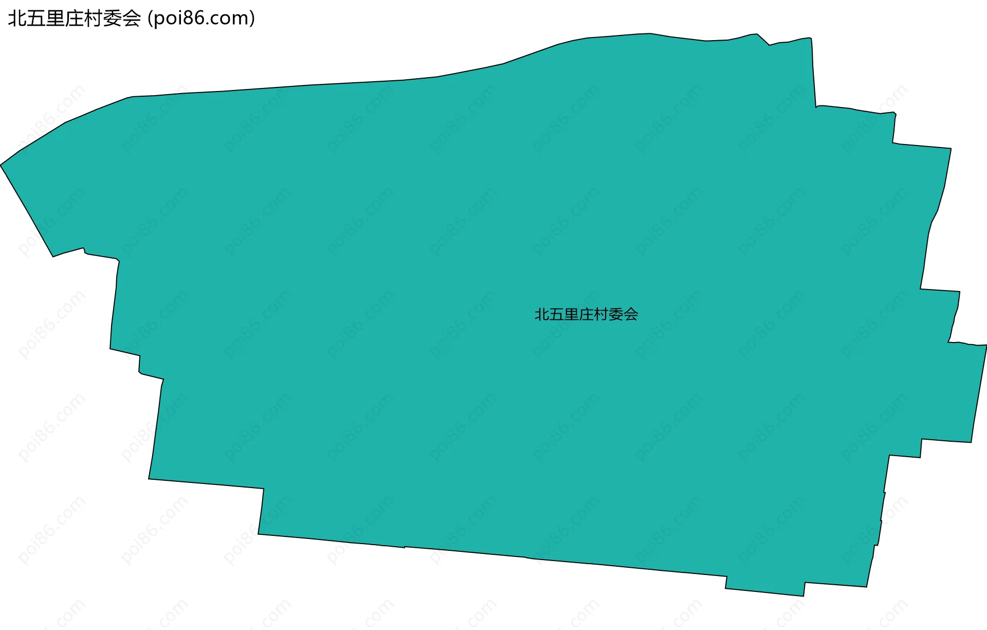 北五里庄村委会边界地图