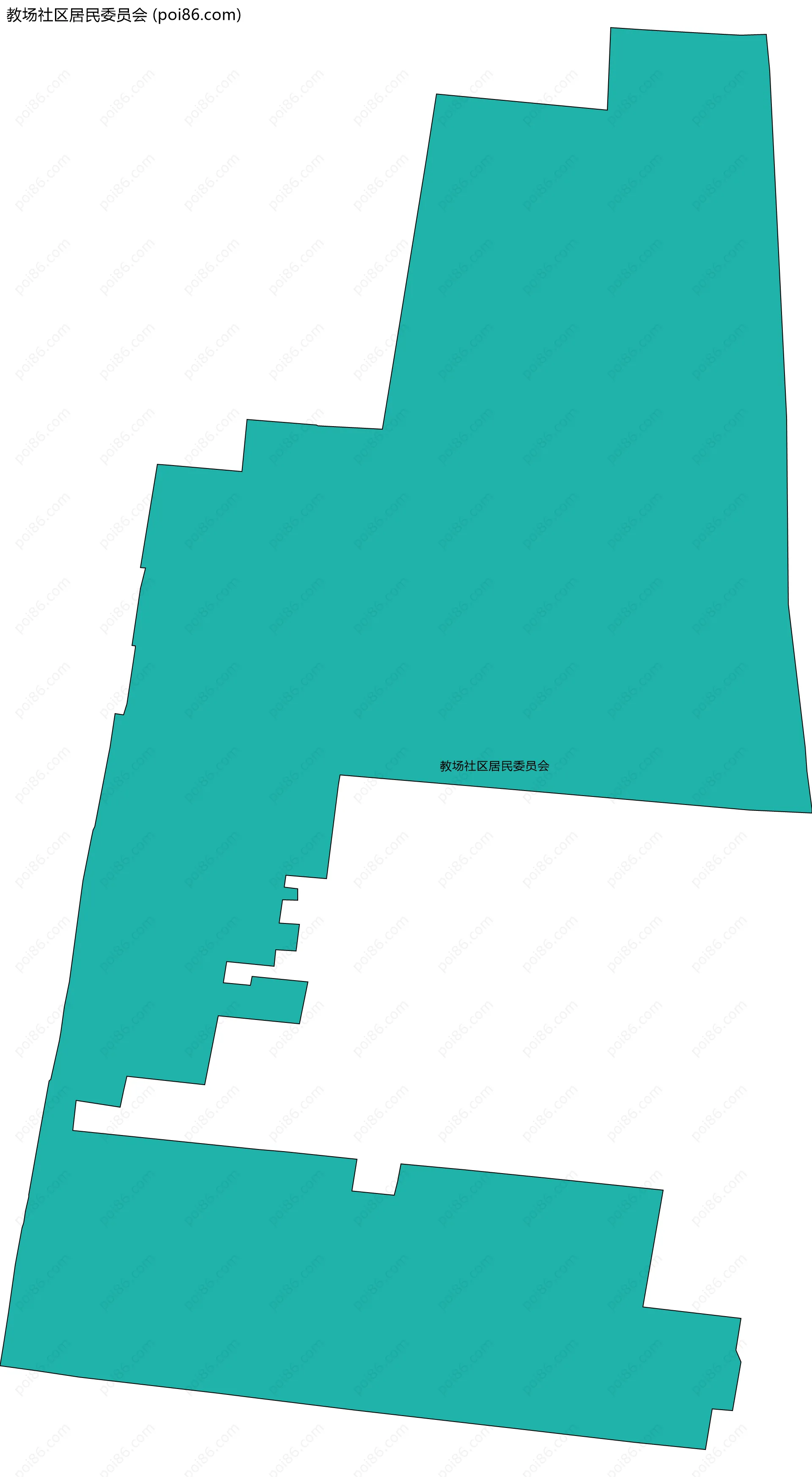 教场社区居民委员会边界地图