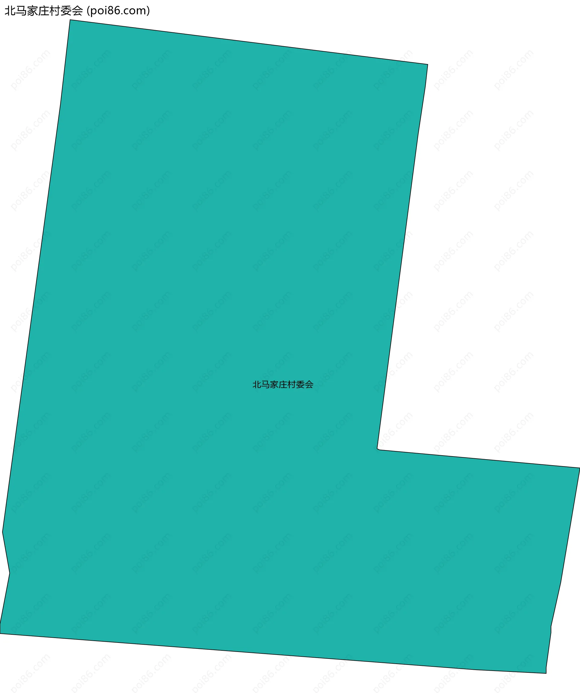 北马家庄村委会边界地图