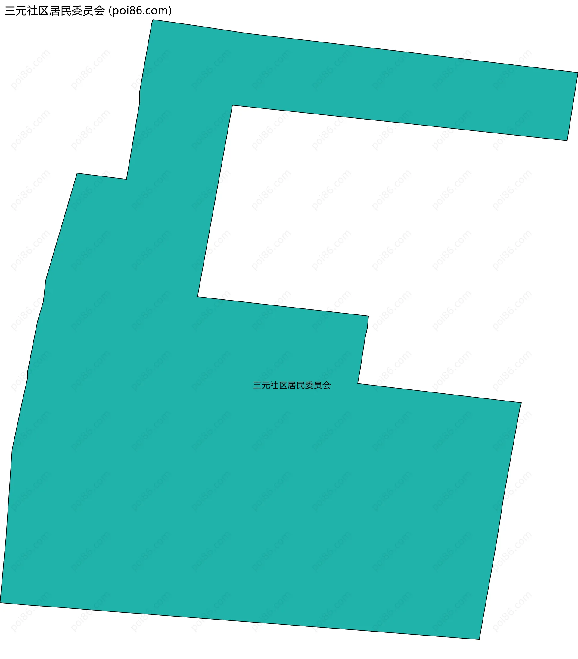 三元社区居民委员会边界地图