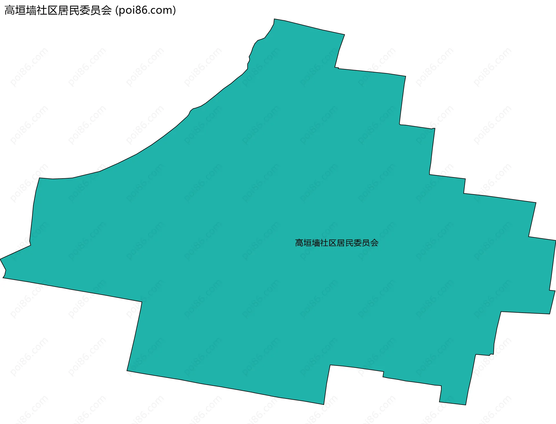 高垣墙社区居民委员会边界地图