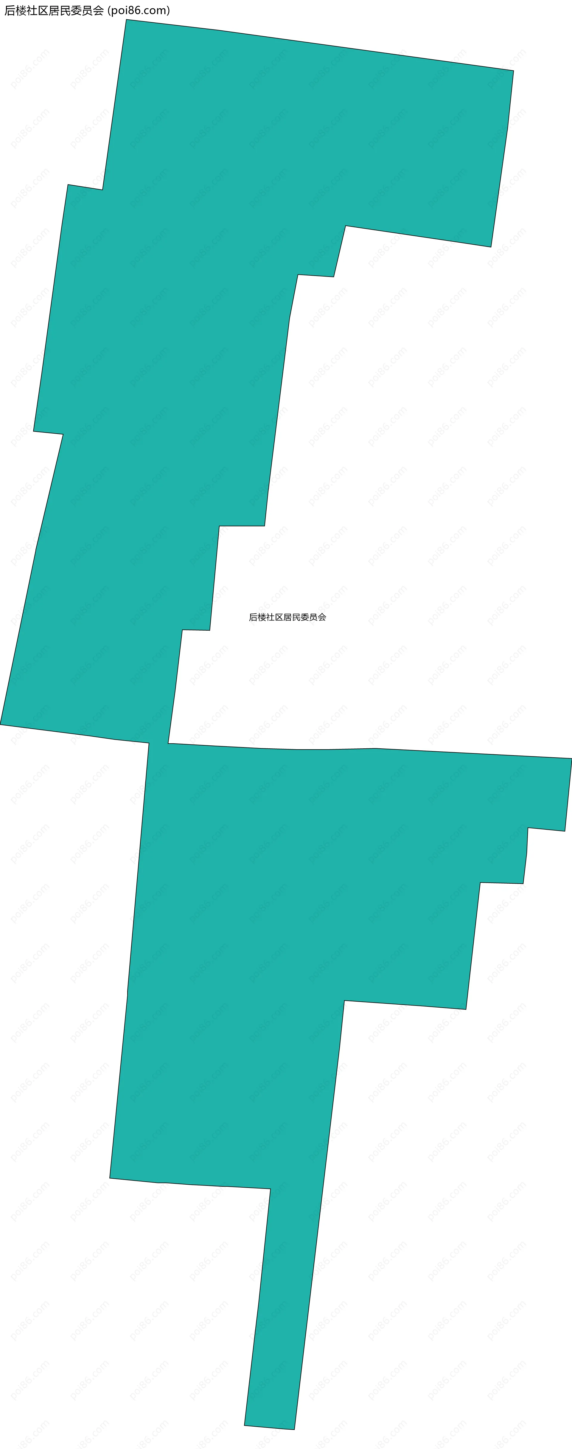 后楼社区居民委员会边界地图
