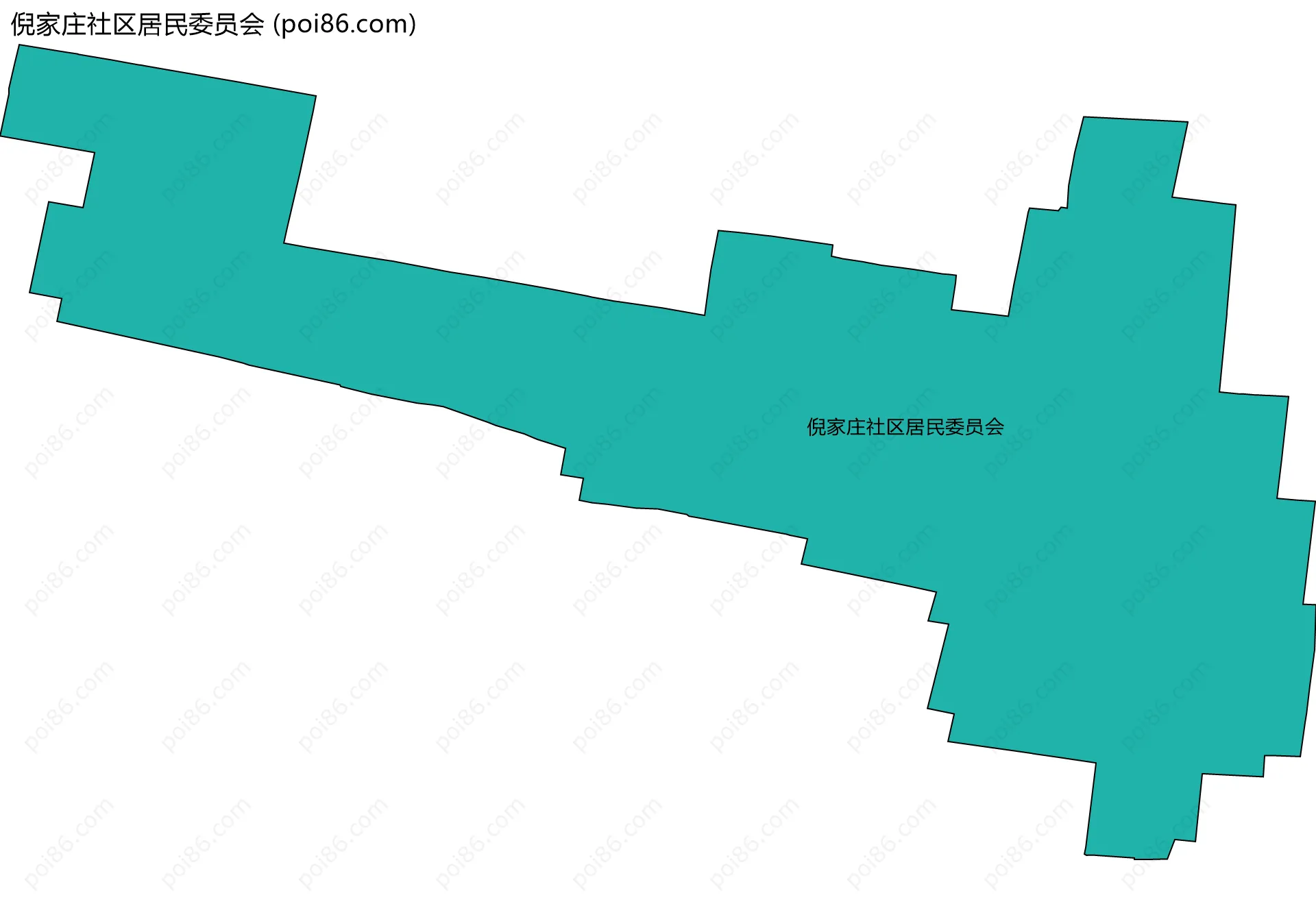 倪家庄社区居民委员会边界地图