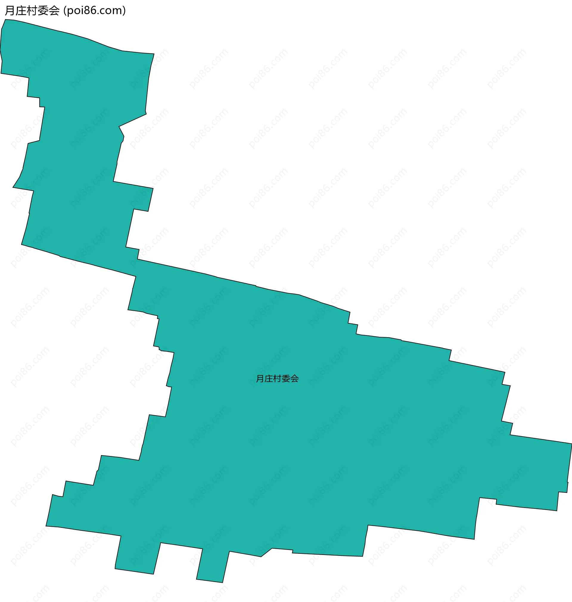 月庄村委会边界地图