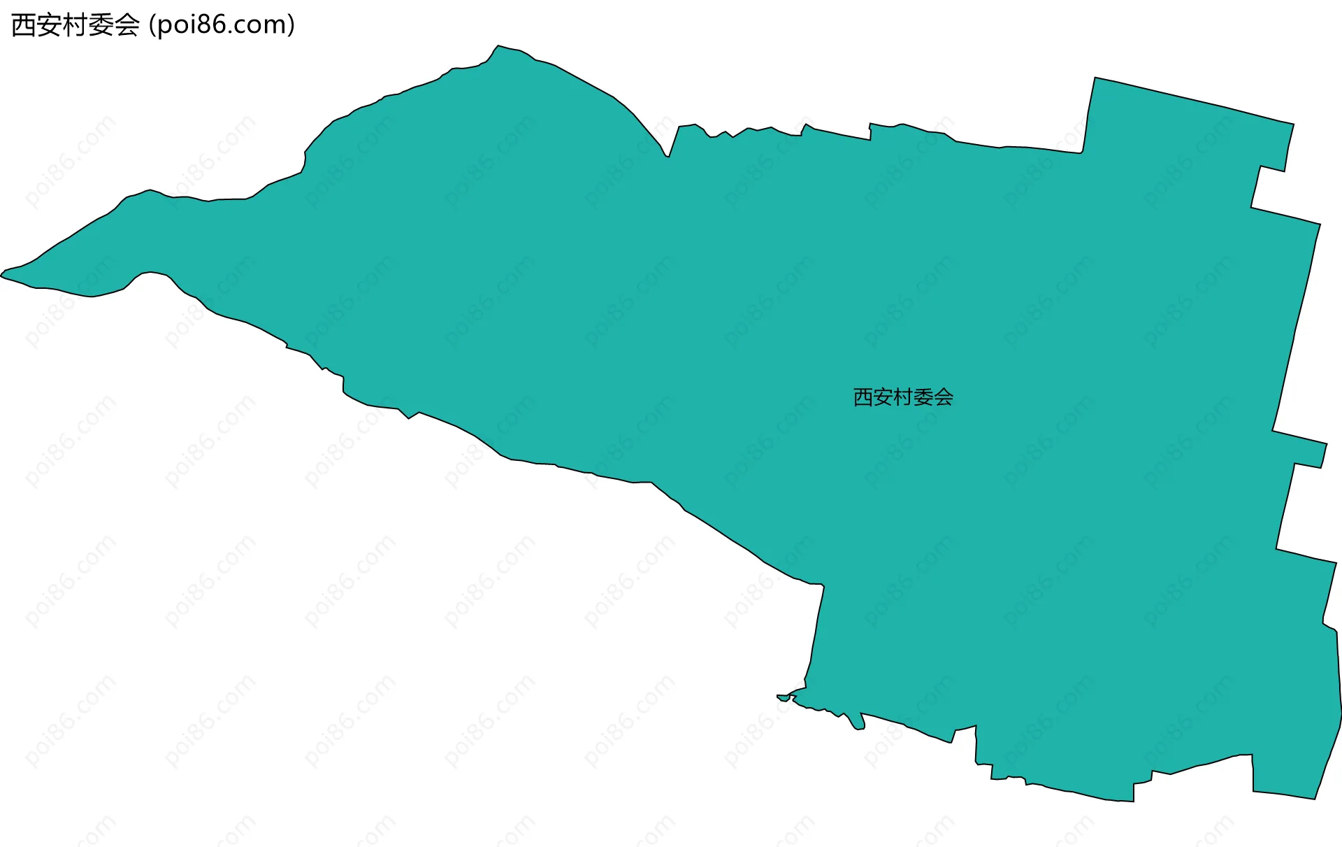 西安村委会边界地图
