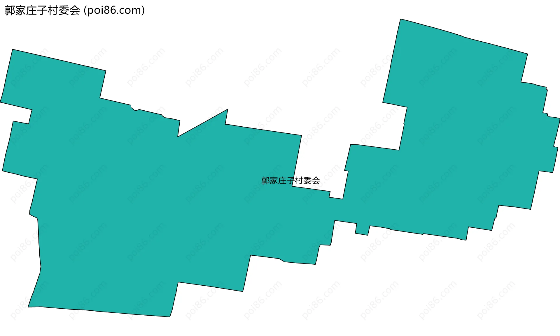 郭家庄子村委会边界地图