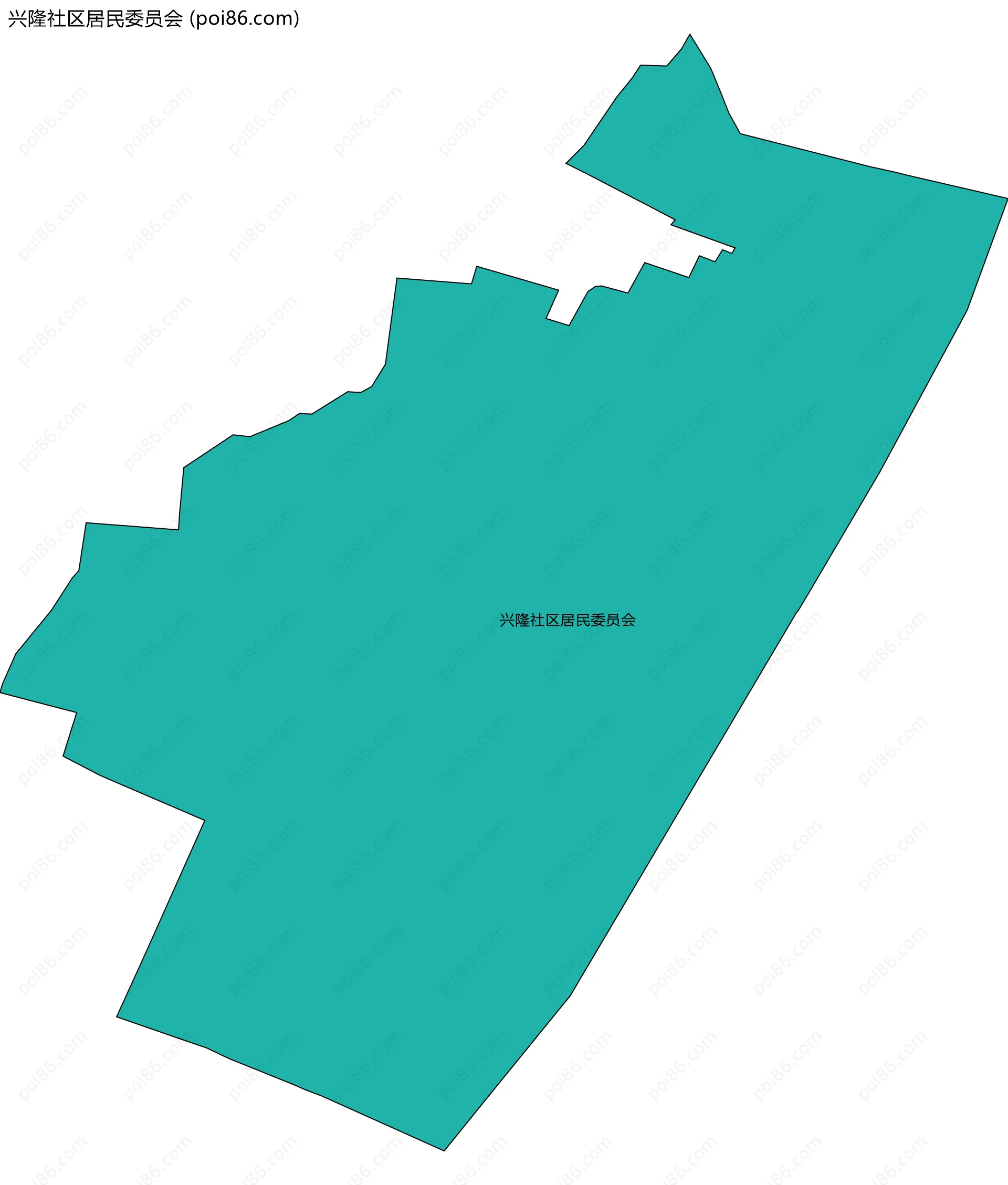 兴隆社区居民委员会边界地图