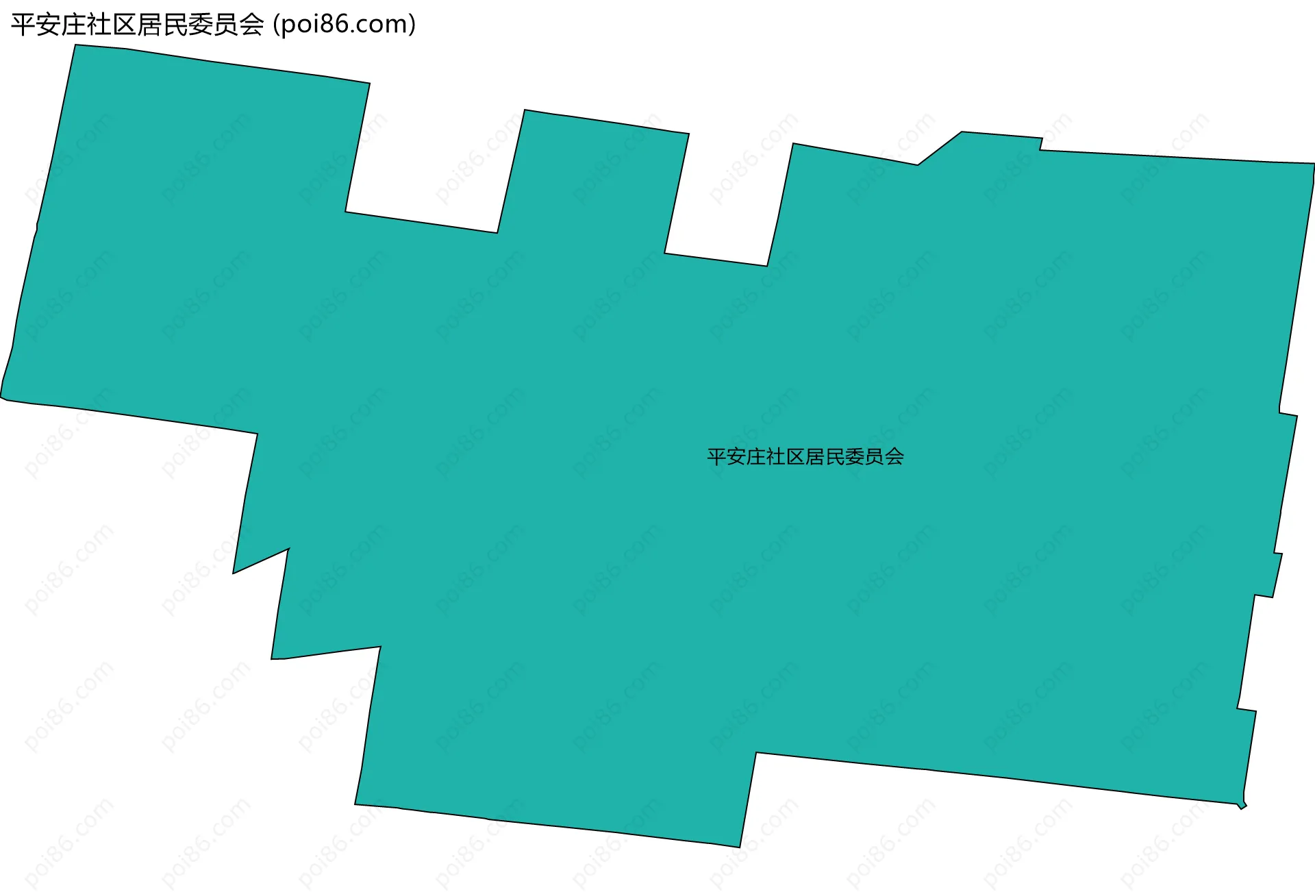 平安庄社区居民委员会边界地图