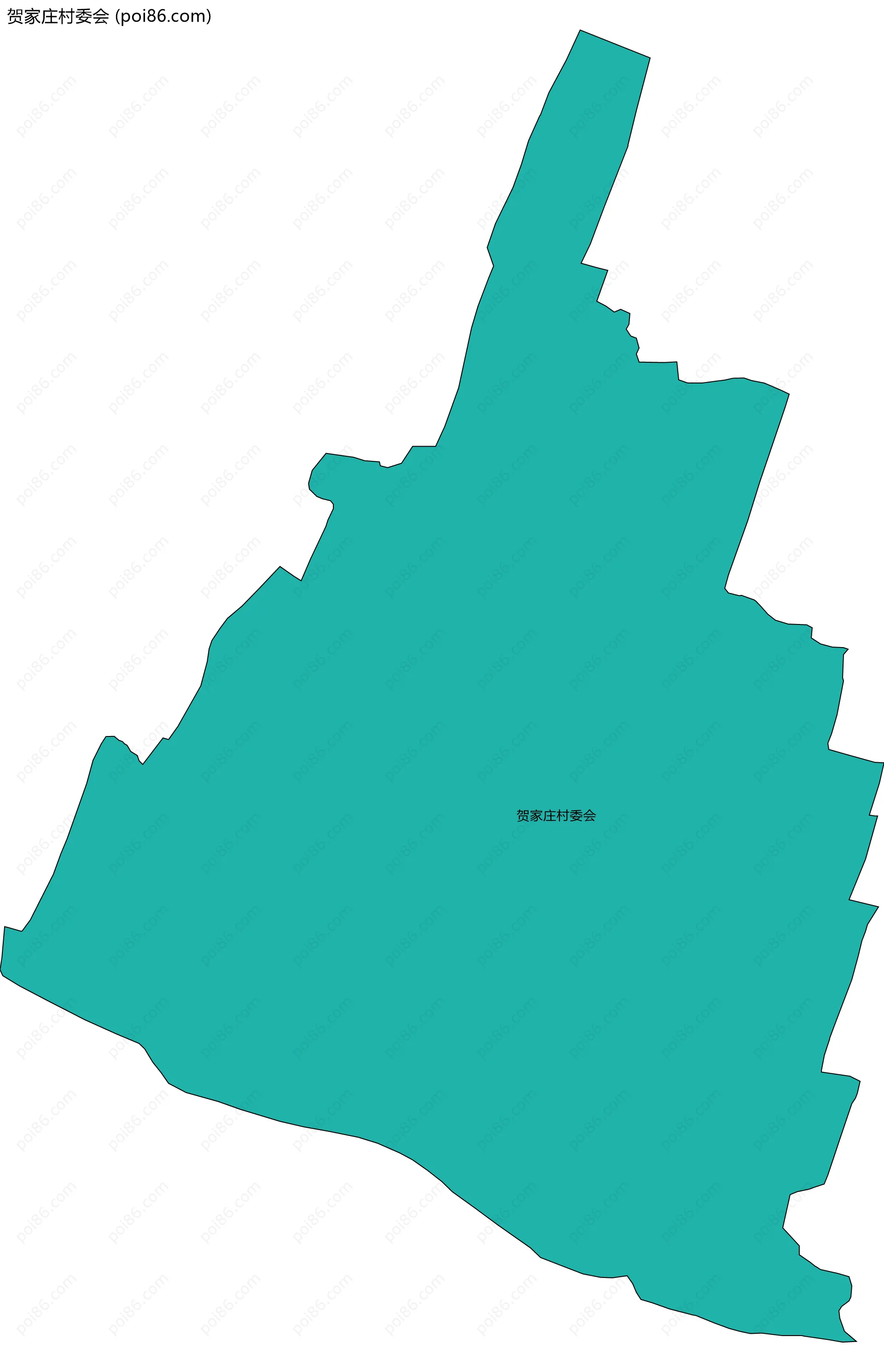 贺家庄村委会边界地图