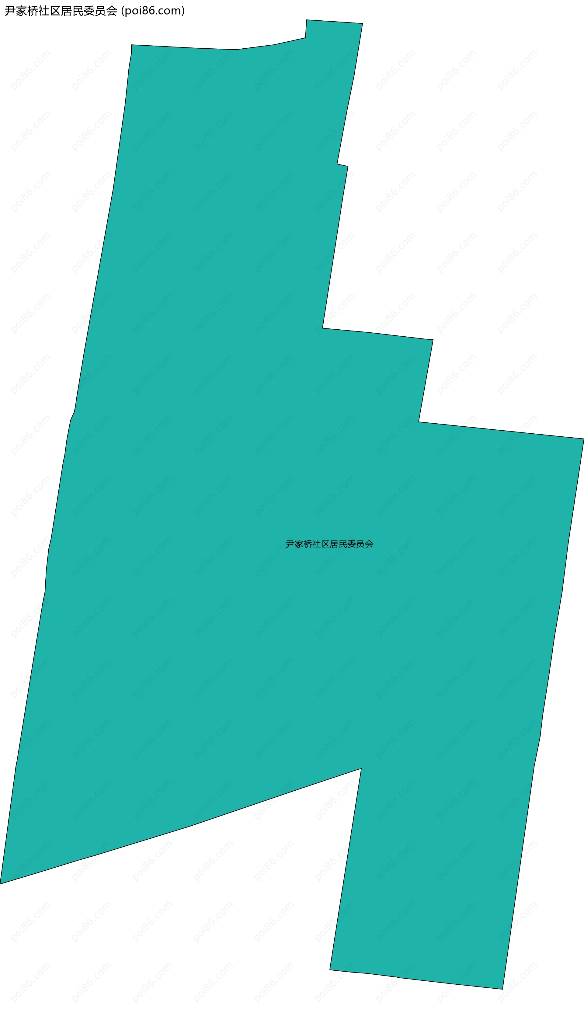 尹家桥社区居民委员会边界地图