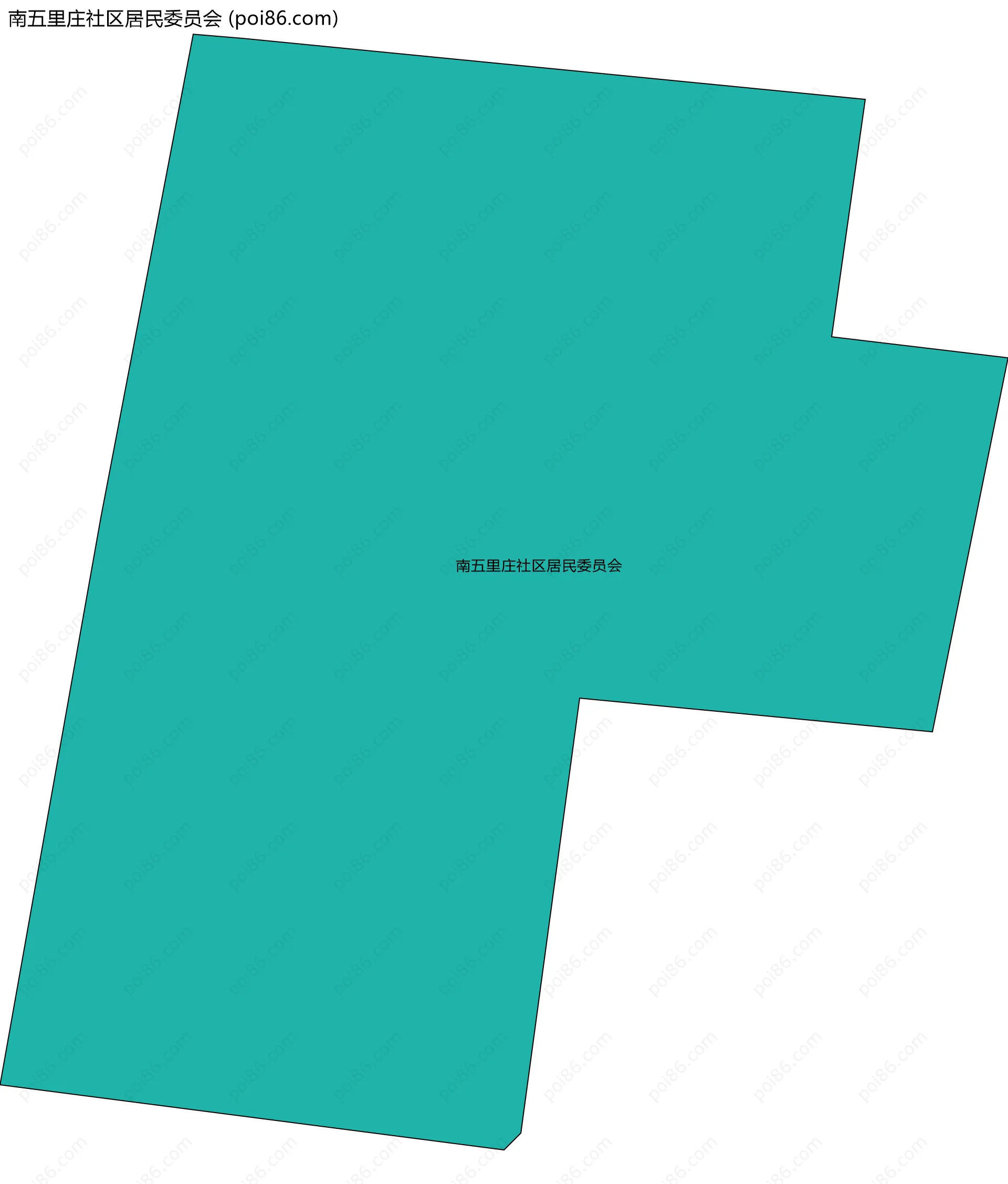 南五里庄社区居民委员会边界地图